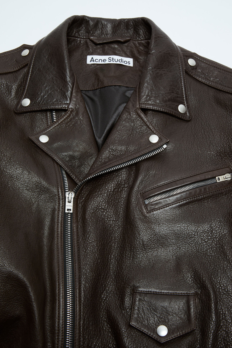 Leather jacket - Dark brown 7