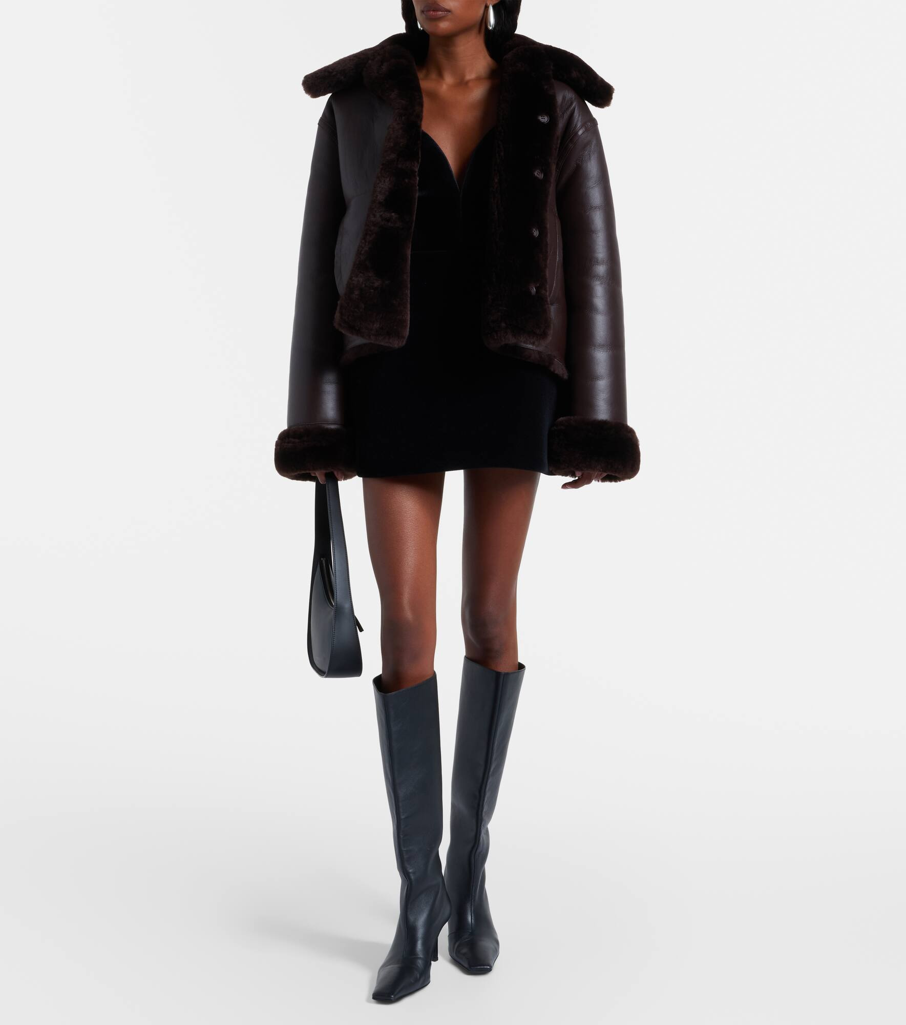 Reversible shearling and leather jacket - 2