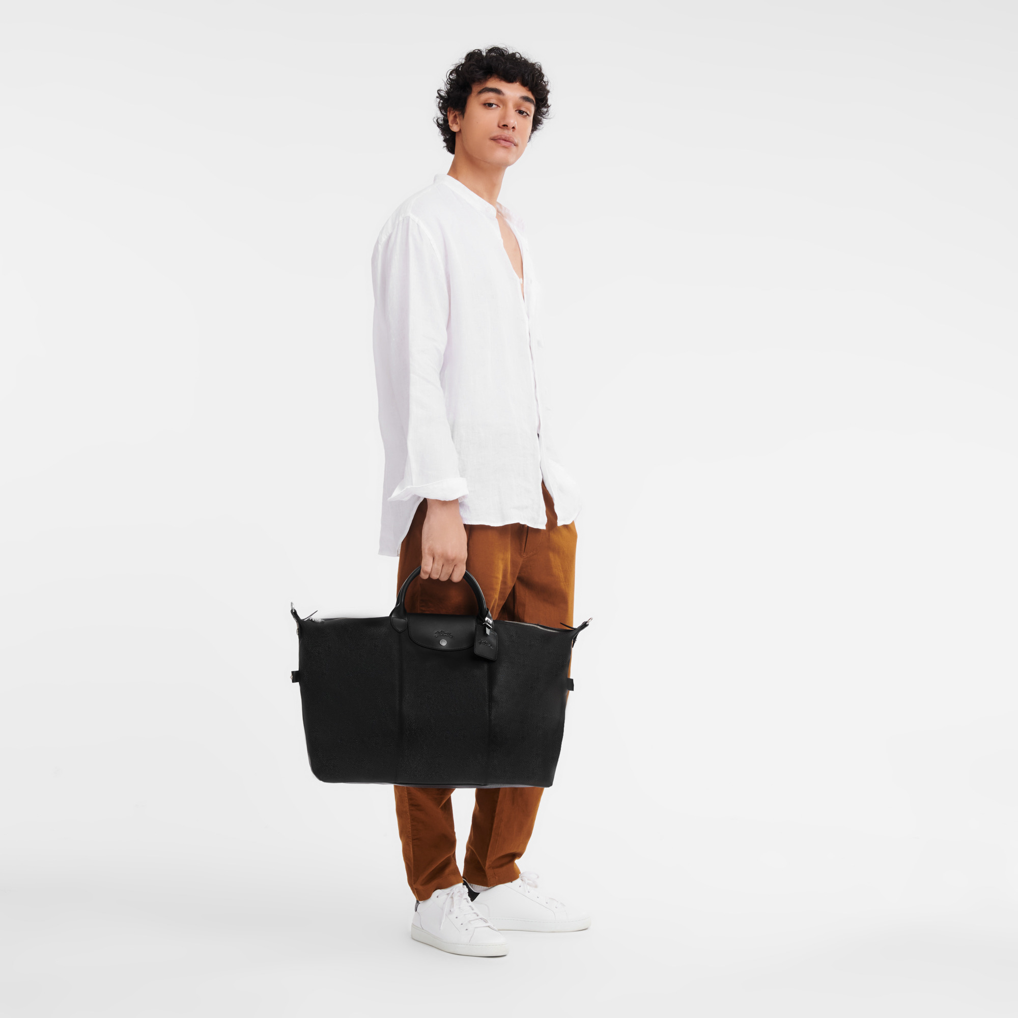 Le Foulonné S Travel bag Black - Leather - 2