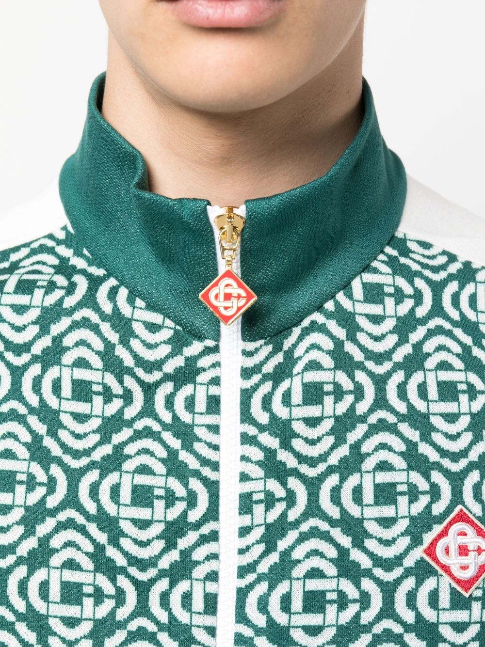 monogram-jacquard track jacket - 5