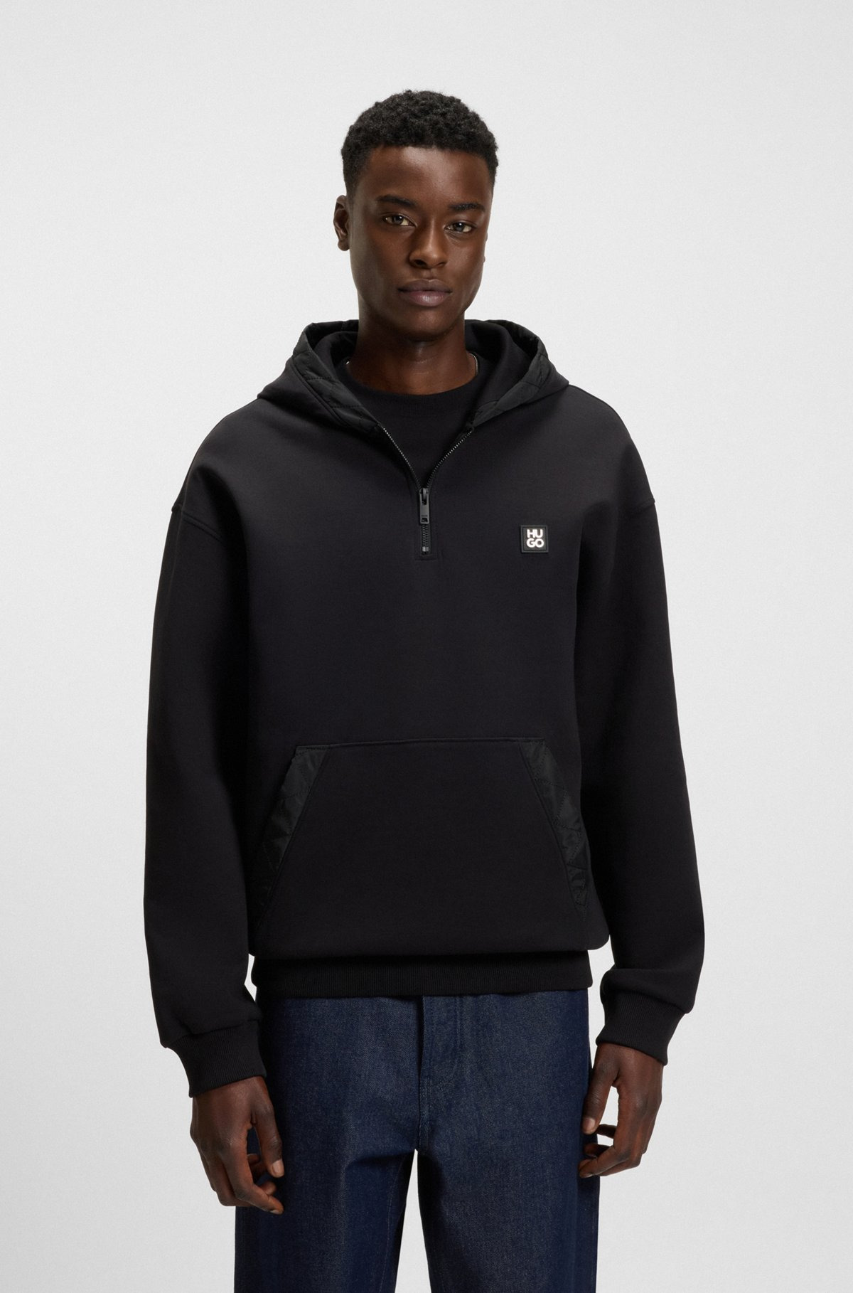 ZIP-NECK HOODIE WITH CONTRAST TRIMS - 2