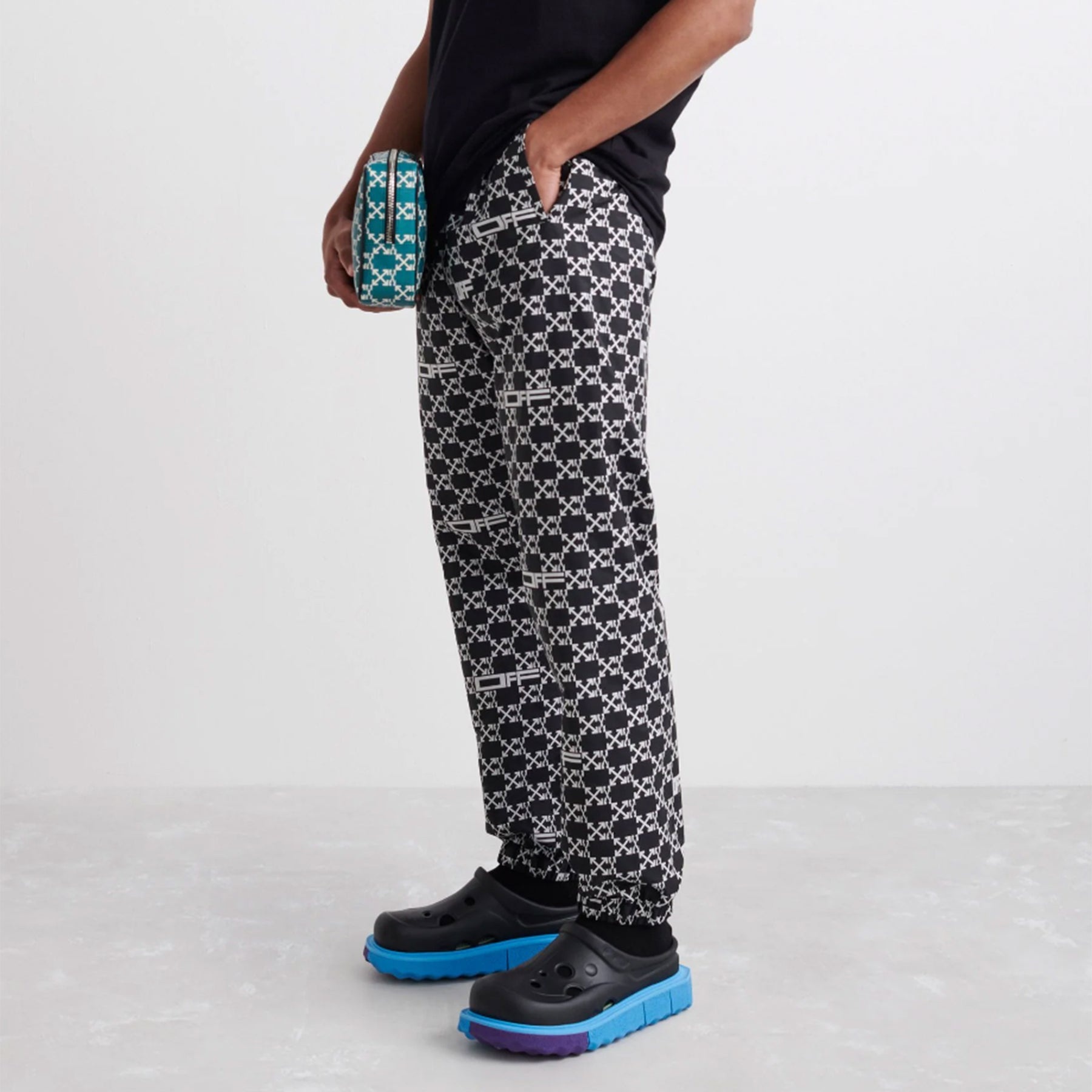 MONOGRAM ALLOVER TRACKPANT / BLK WHT - 3