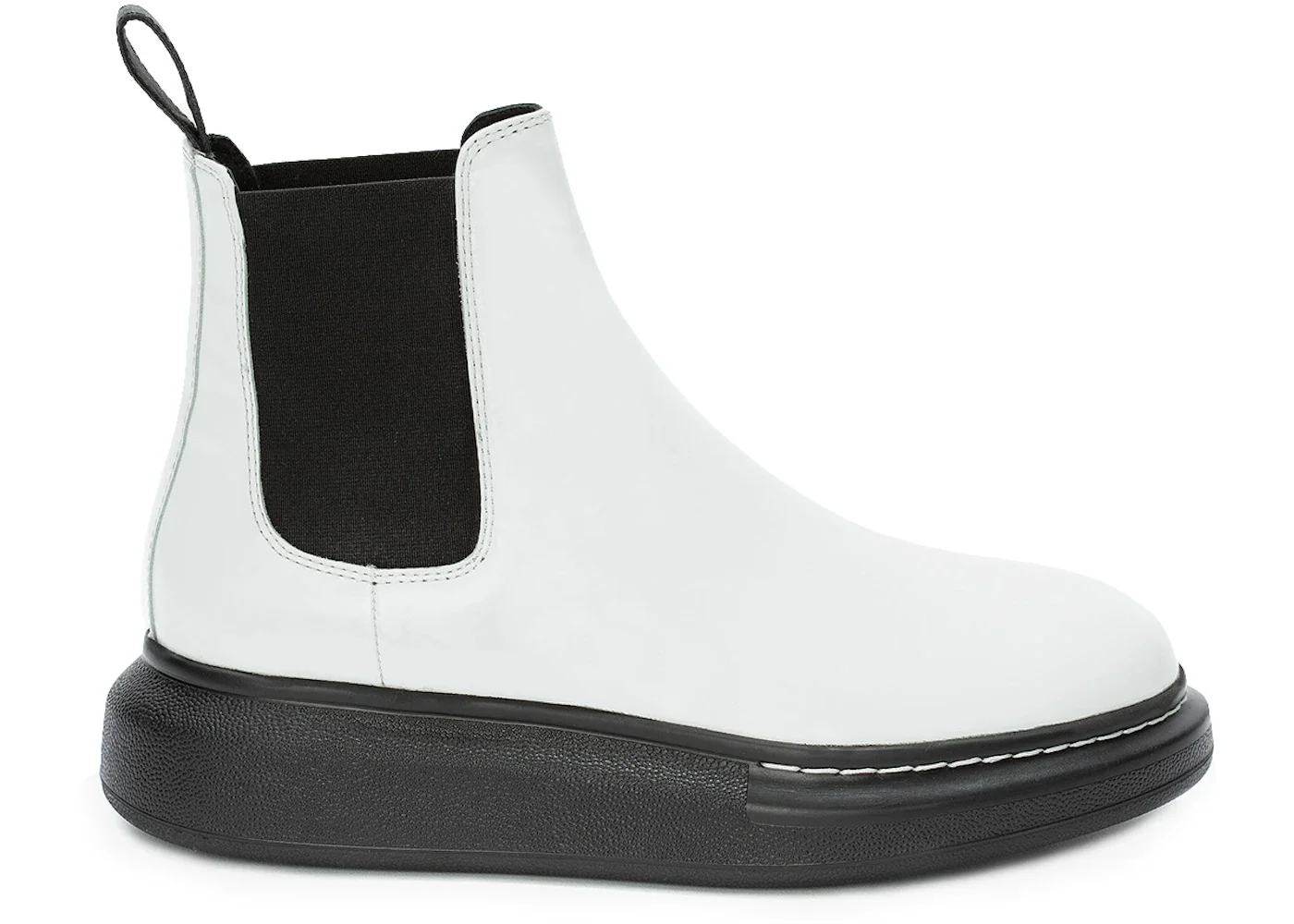 Alexander McQueen Hybrid Chelsea Boot Black White (Women's) - 1