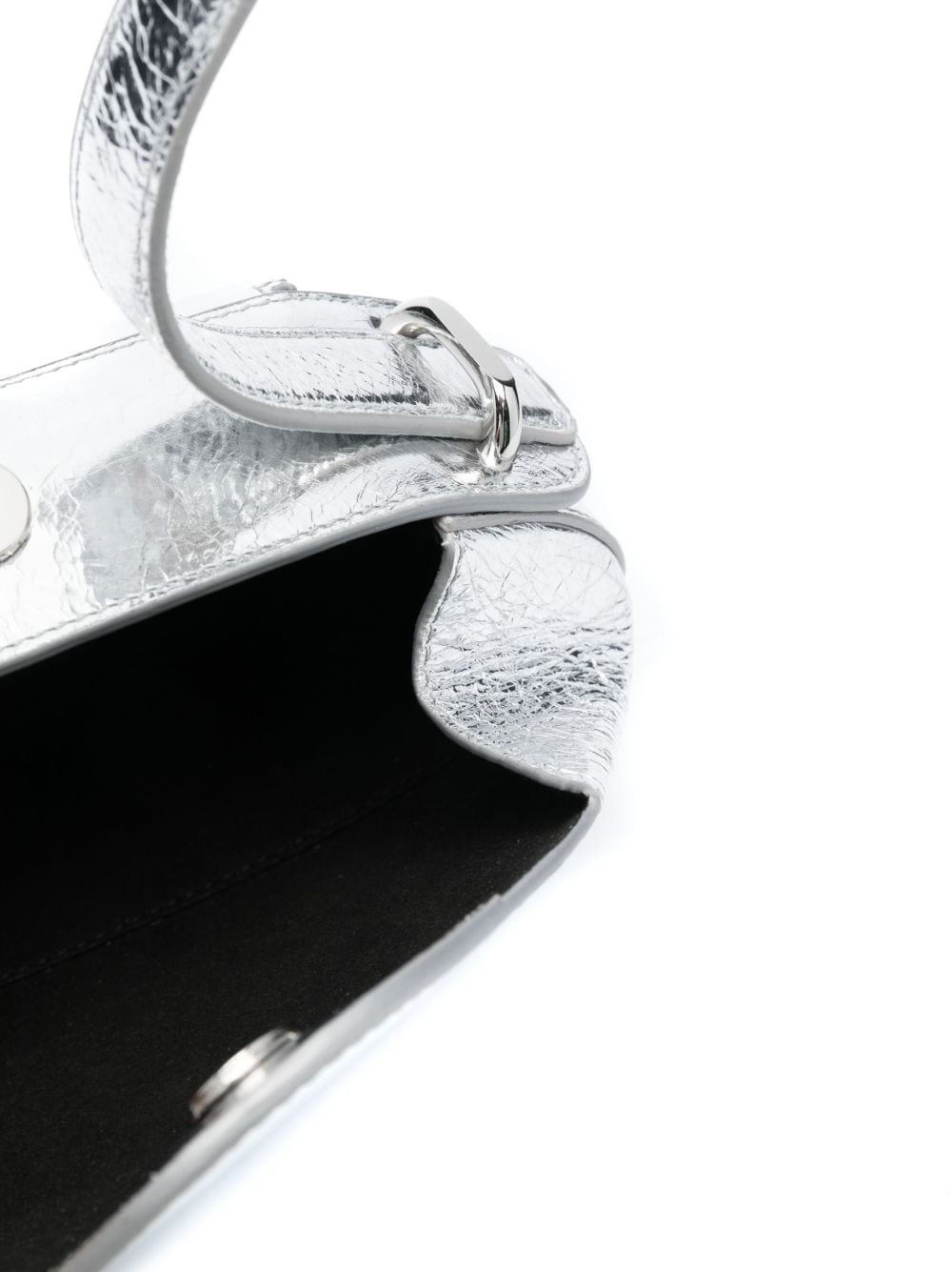 Dinner Roll cracked-leather shoulder bag - 5
