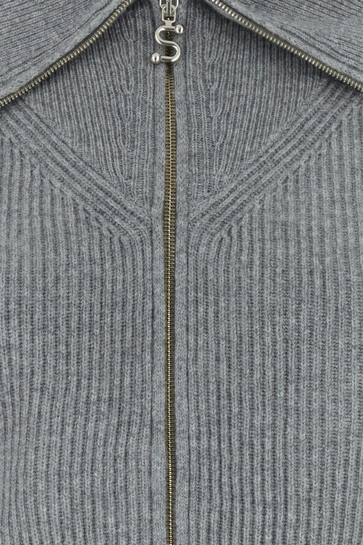 Grey wool blend Calipso cardigan - 3