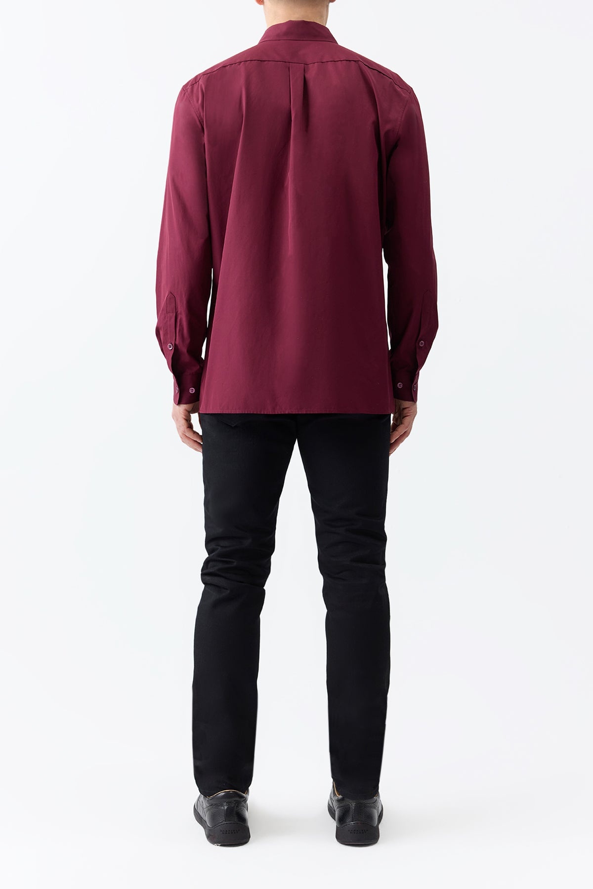 Nicolas Shirt in Bordeaux Sea Island Cotton - 5