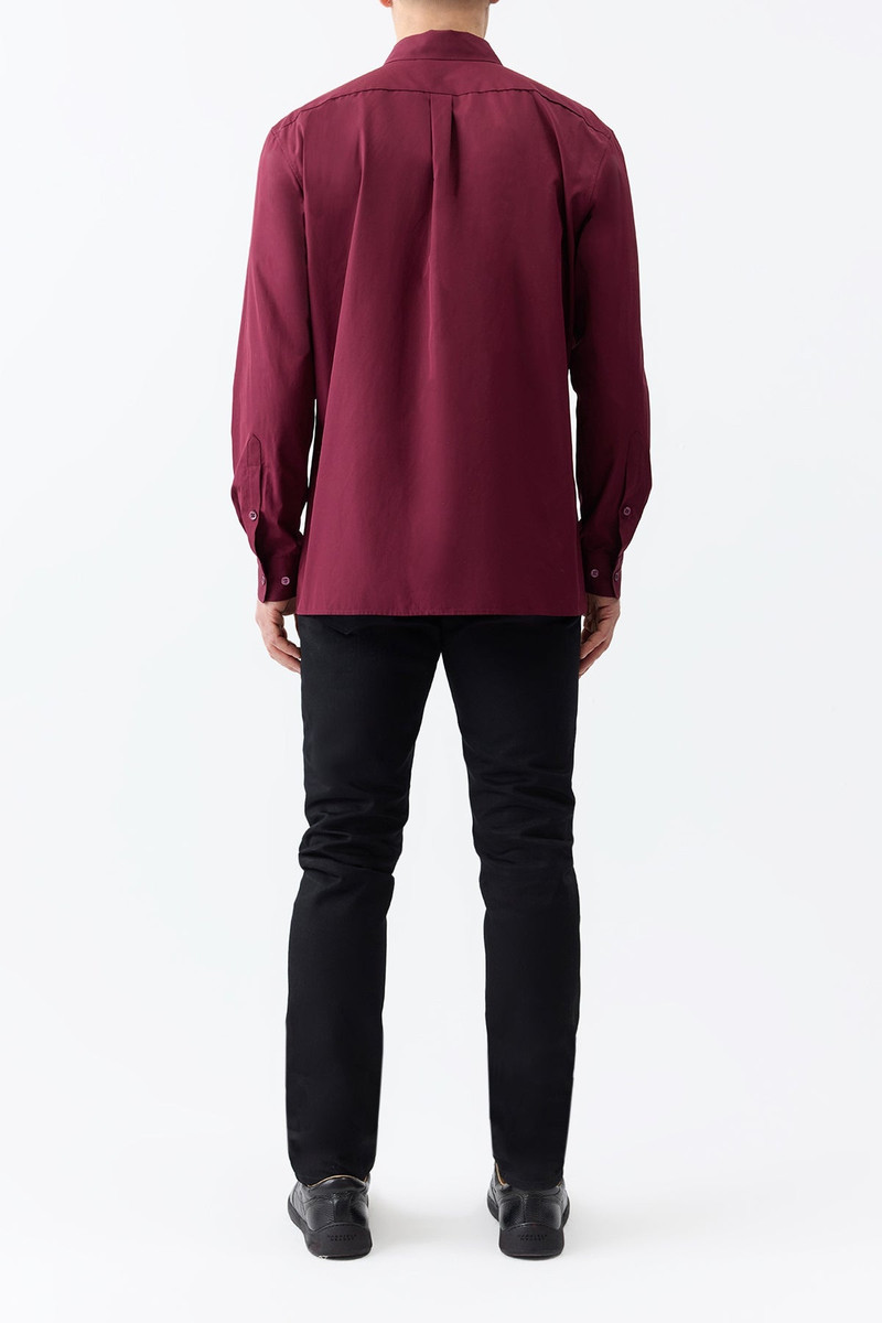 Nicolas Shirt in Bordeaux Sea Island Cotton 5