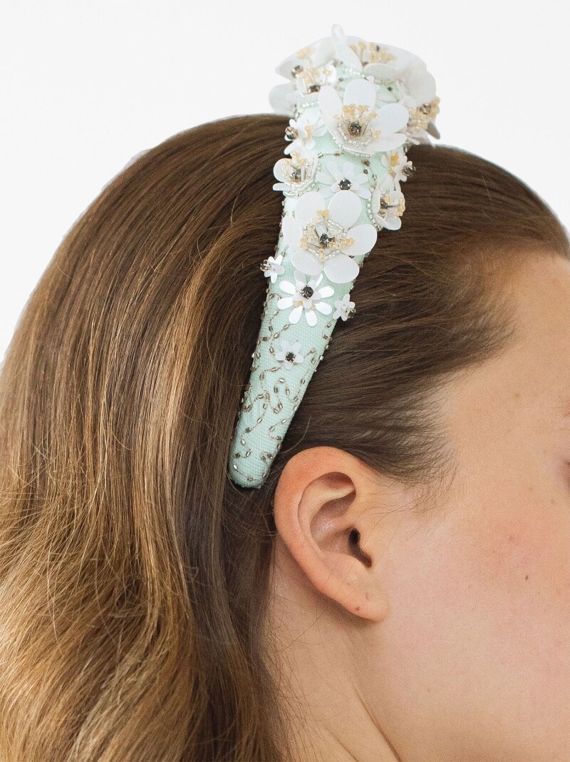 Magnolia floral-appliqué headband - 3