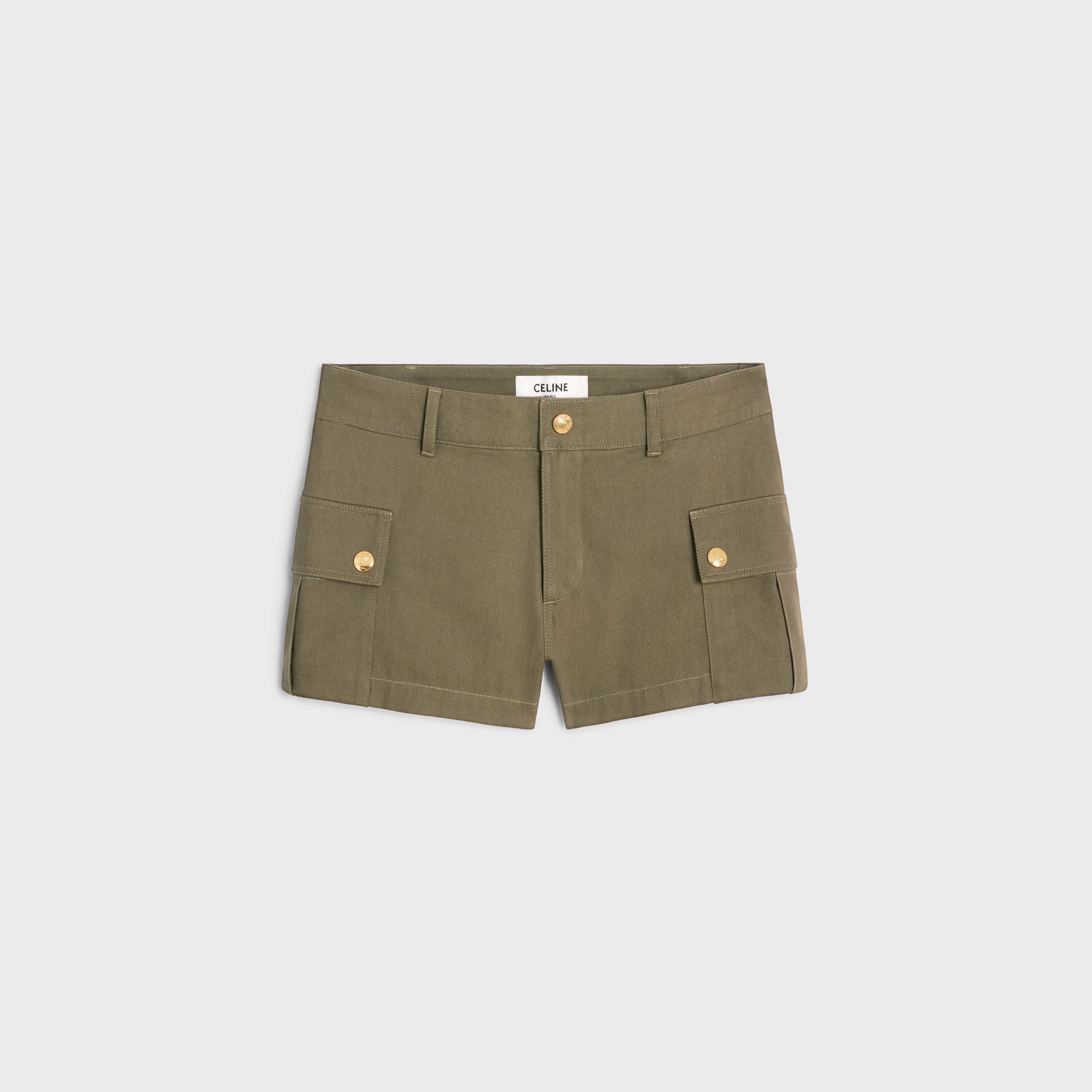 mini cargo shorts in plain cotton - 1