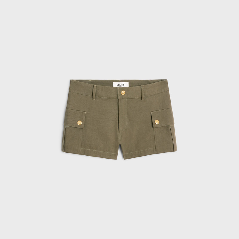 mini cargo shorts in plain cotton 1