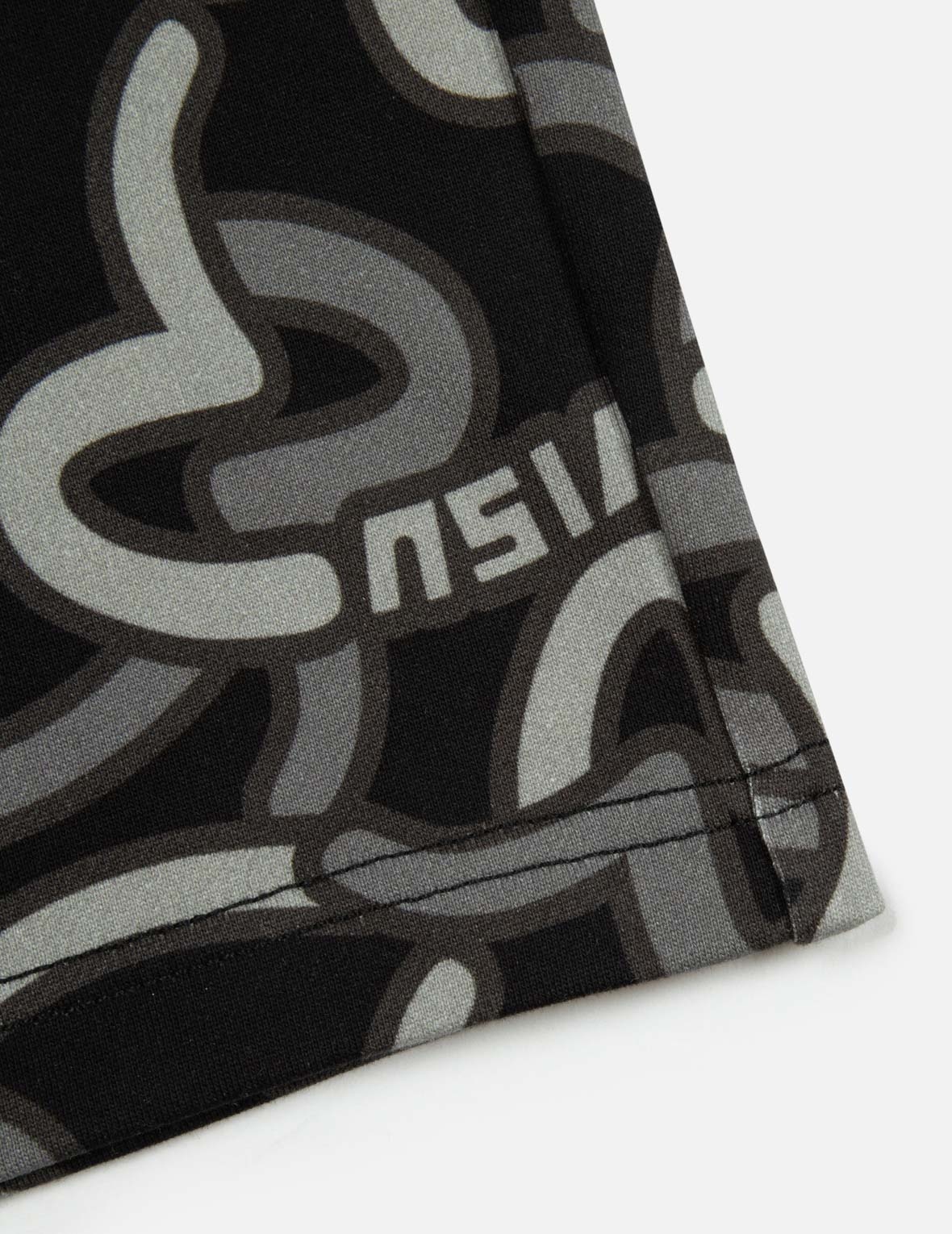 ALLOVER OVERLAPPING SEAGULL PRINT REGULAR FIT SWEAT SHORTS - 10