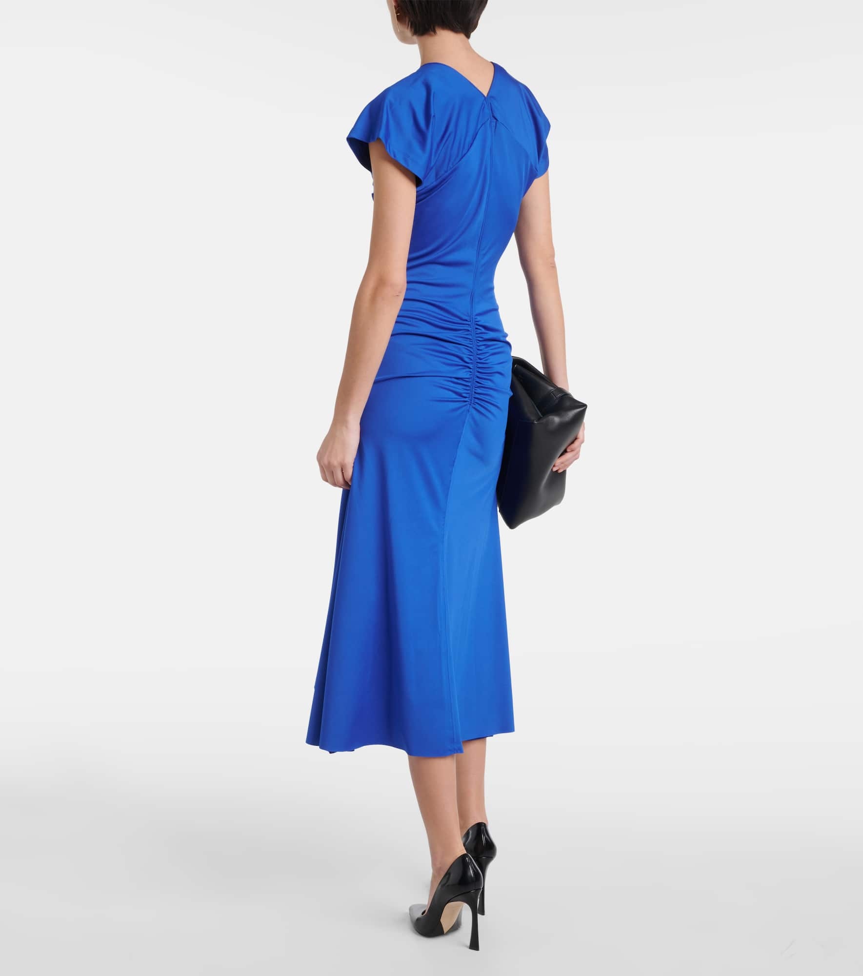 Ruched jersey midi dress - 3