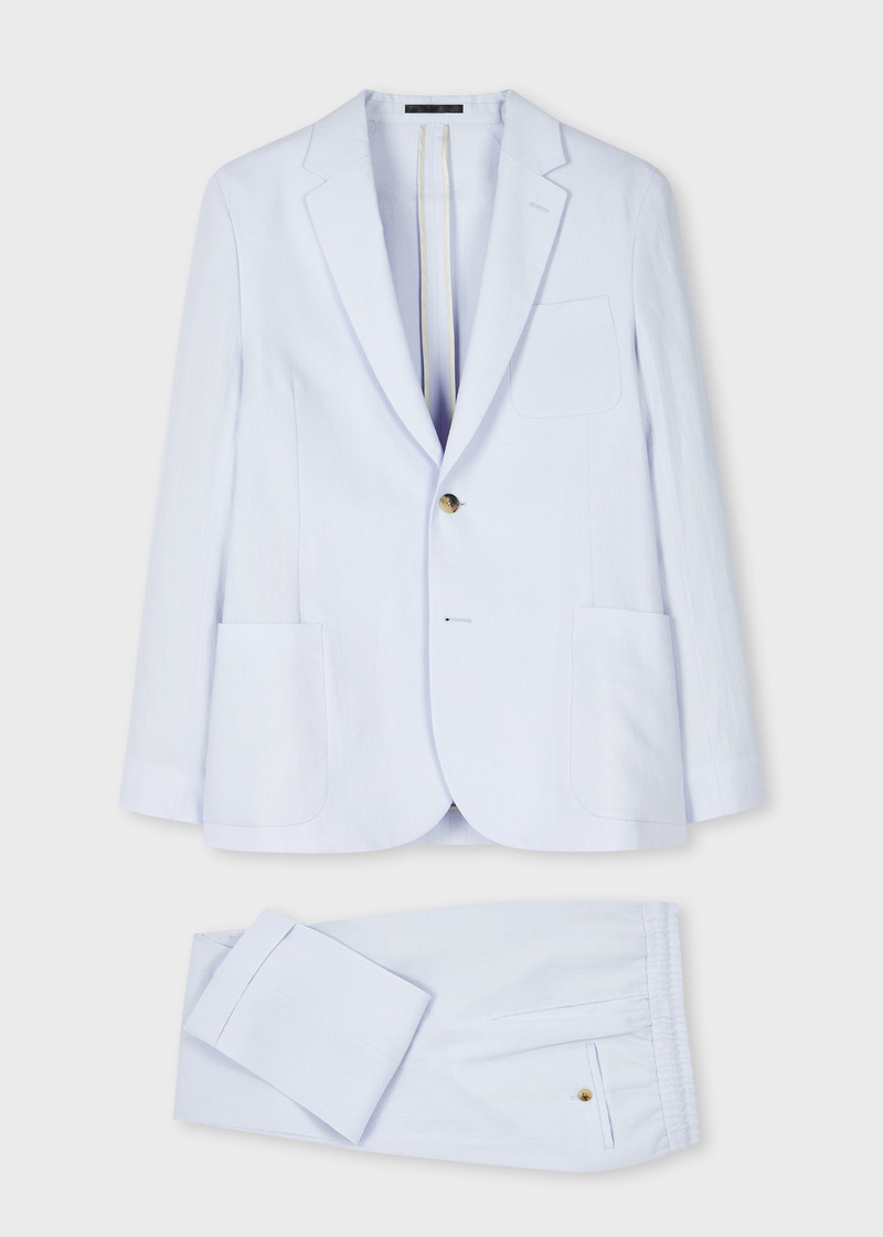 Pale Blue Linen Suit 1