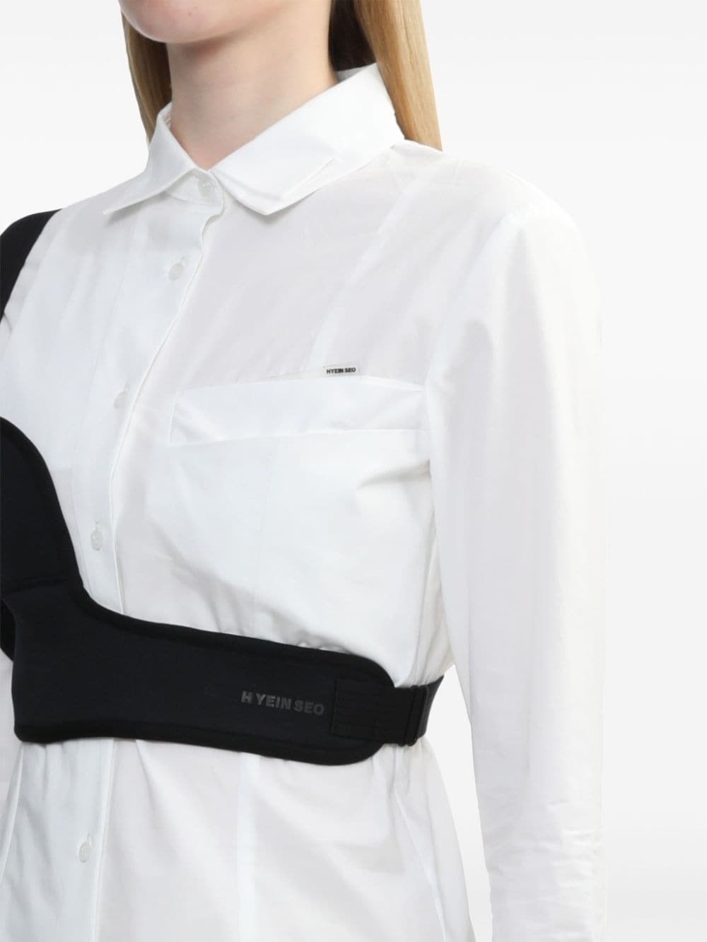 chest-band cotton shirt - 5