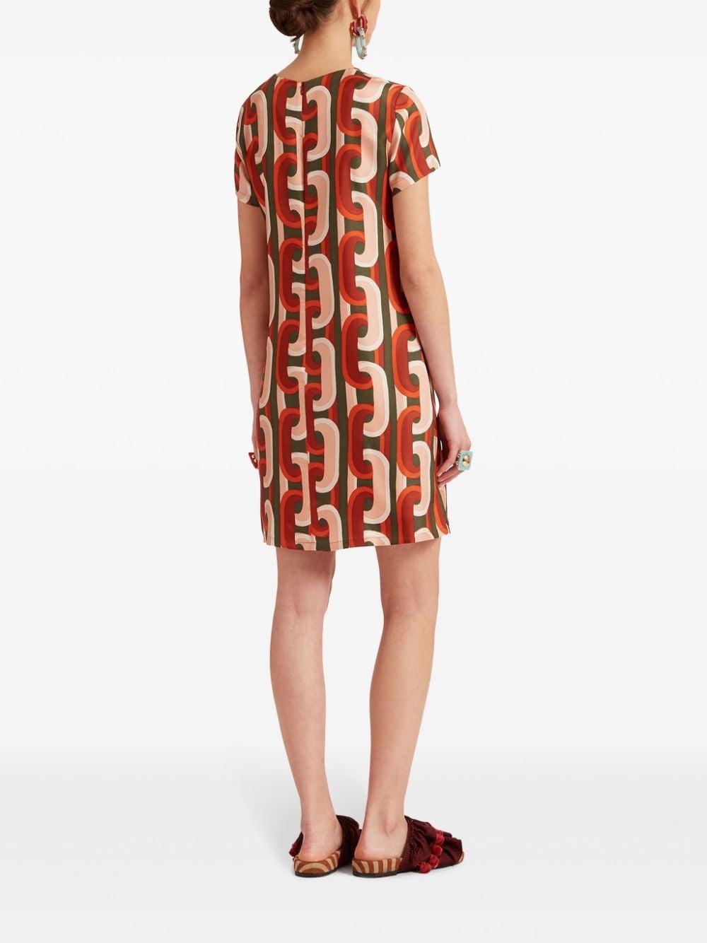 Swing chain-link print mini dress - 3