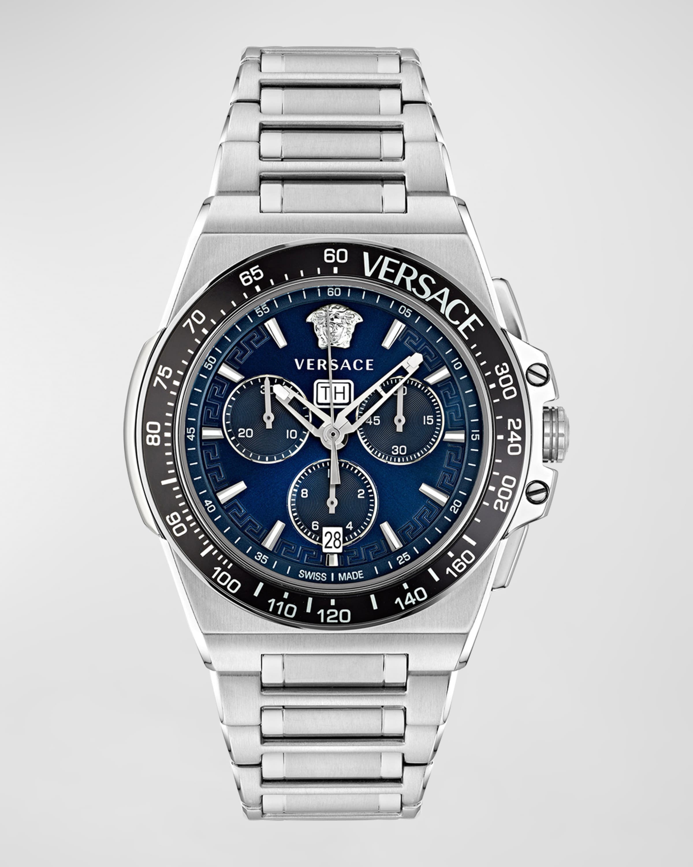 Men's Greca Extreme Chronograph Stainless Steel Bracelet Watch, 45mm - 1