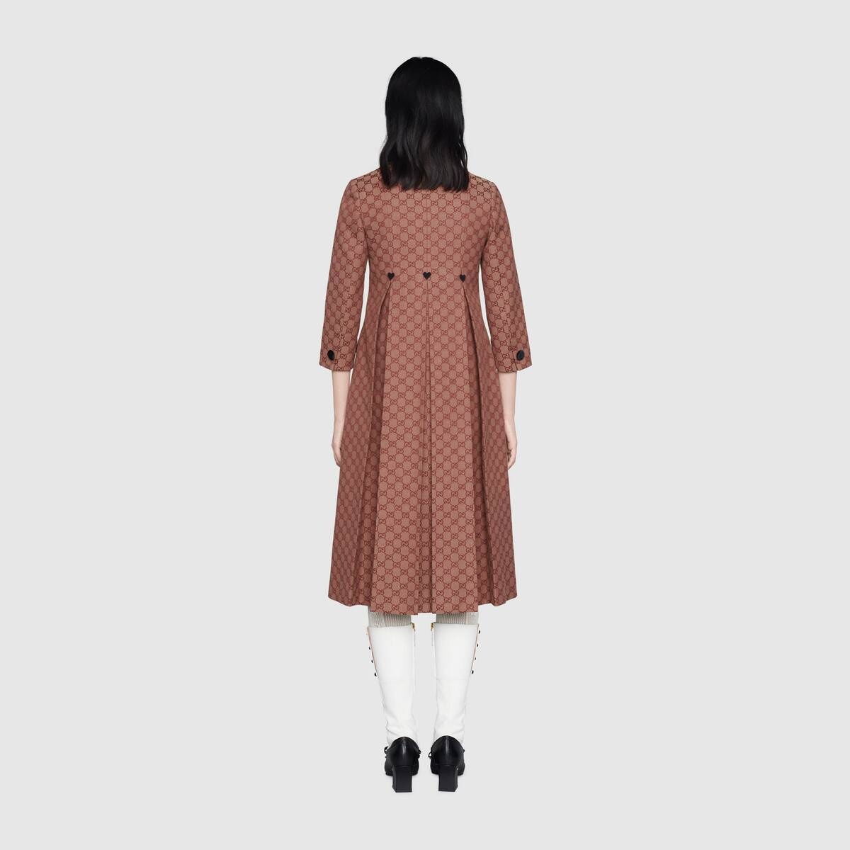 GG canvas coat with velvet details - 4