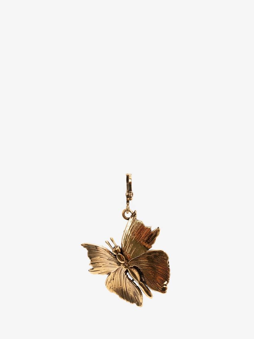 Large Butterfly Charm in Antique Gold - 4