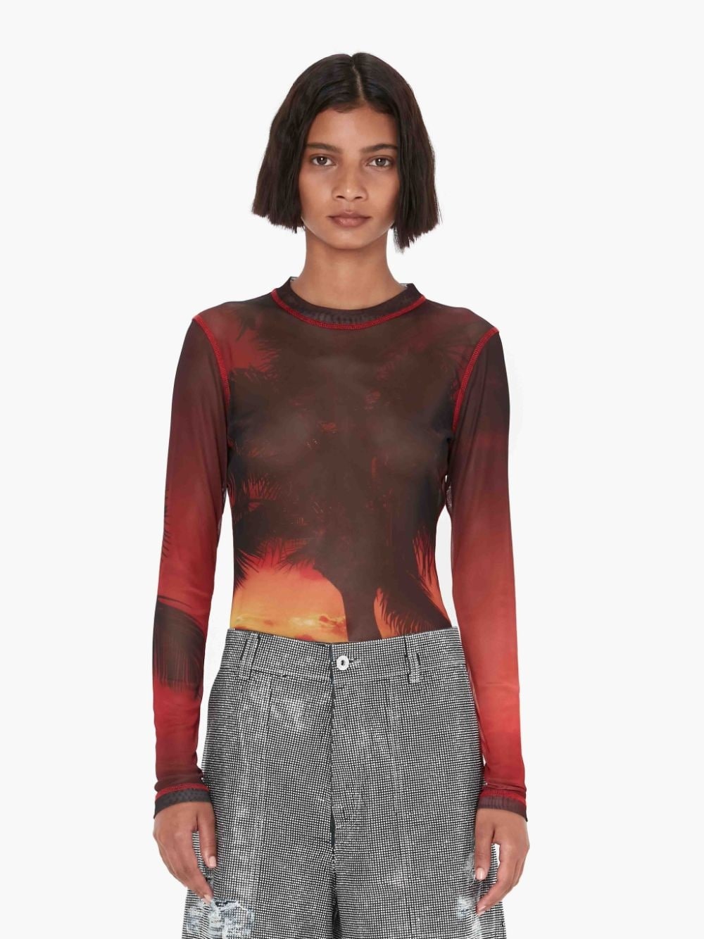 SUNSET PALM LONG SLEEVE TOP - 2