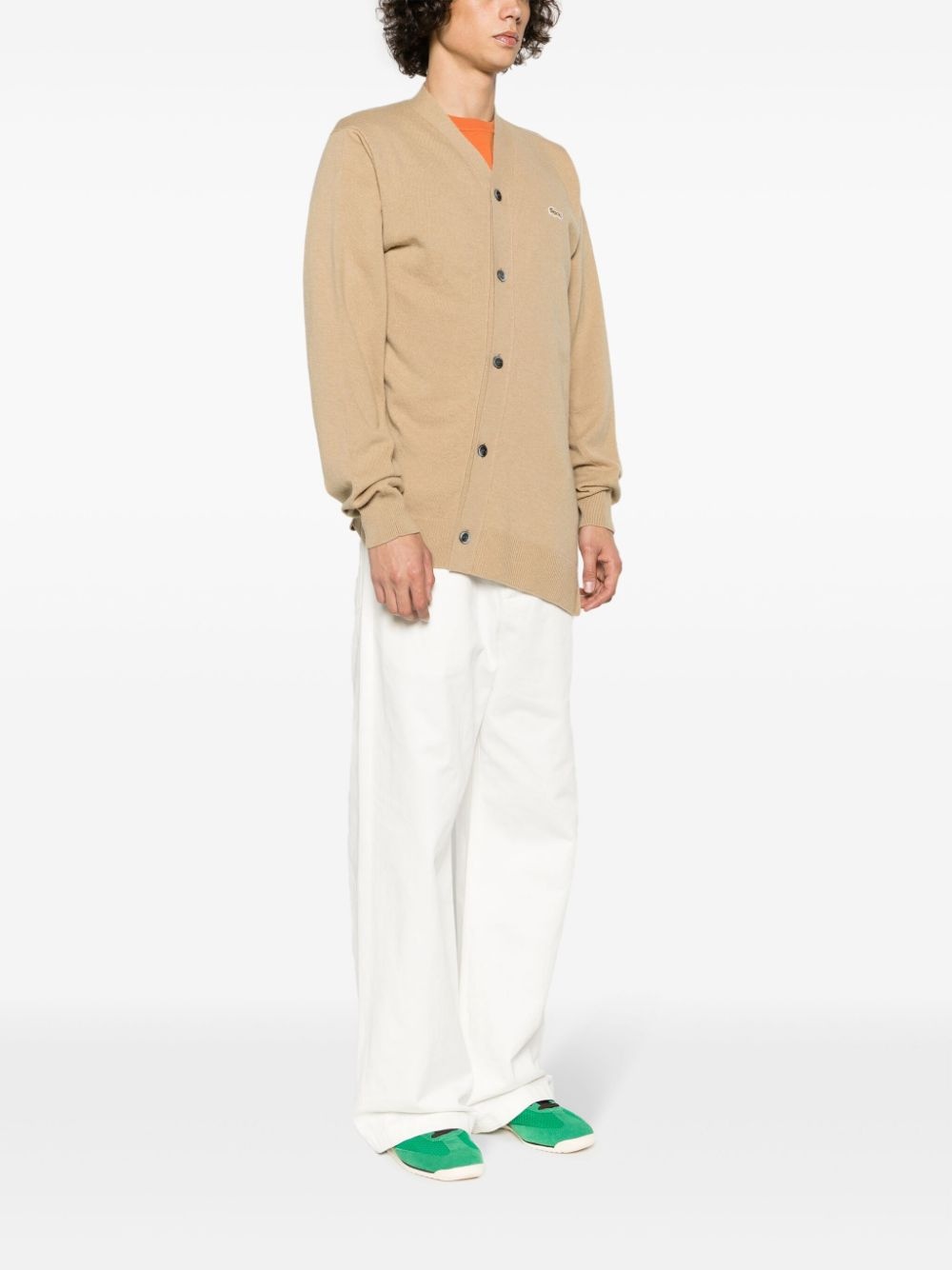 X LACOSTE ASYMMETRIC WOOL CARDIGAN - 5
