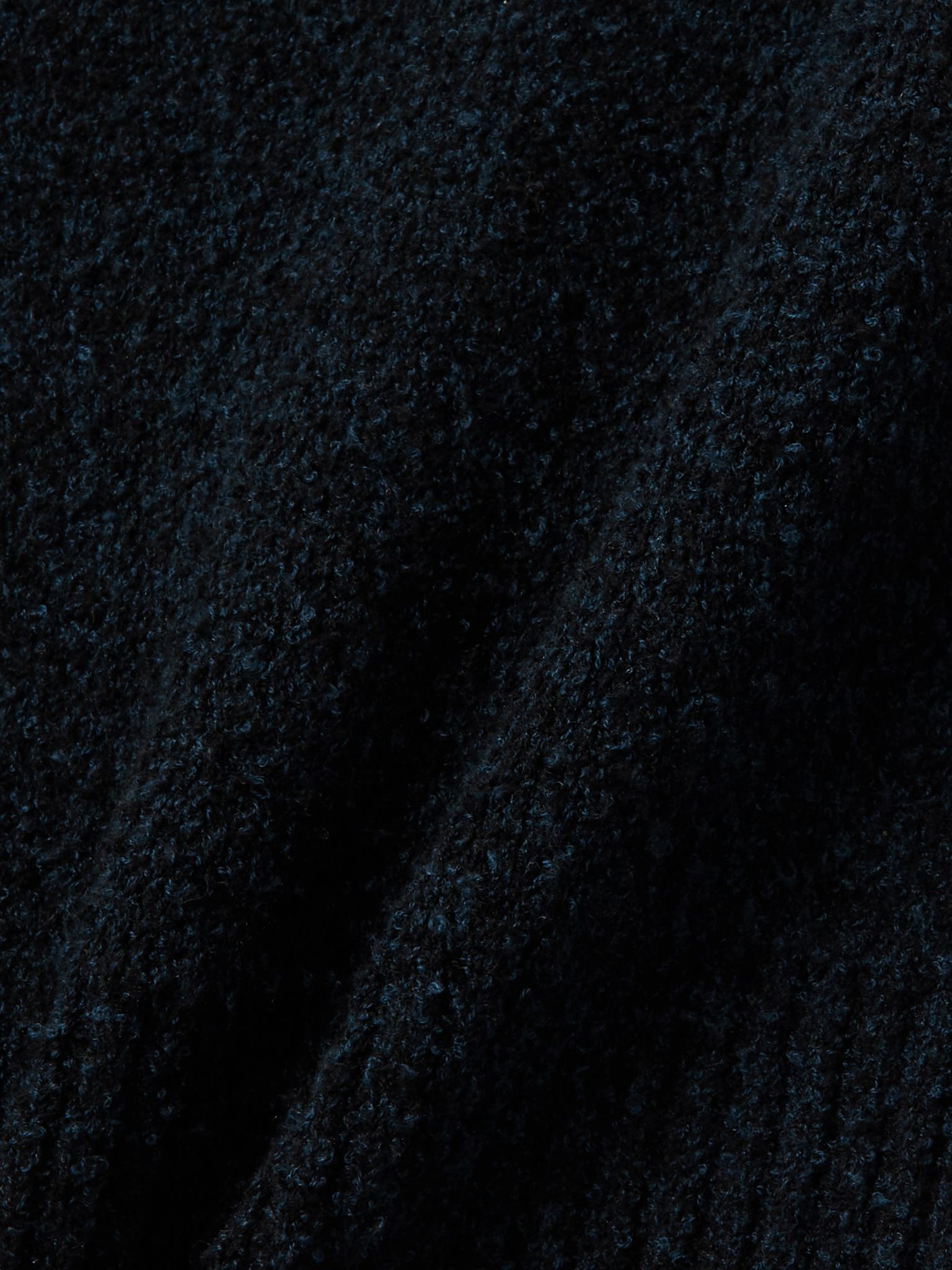 Wool-blend bouclé mini skirt Navy - 5