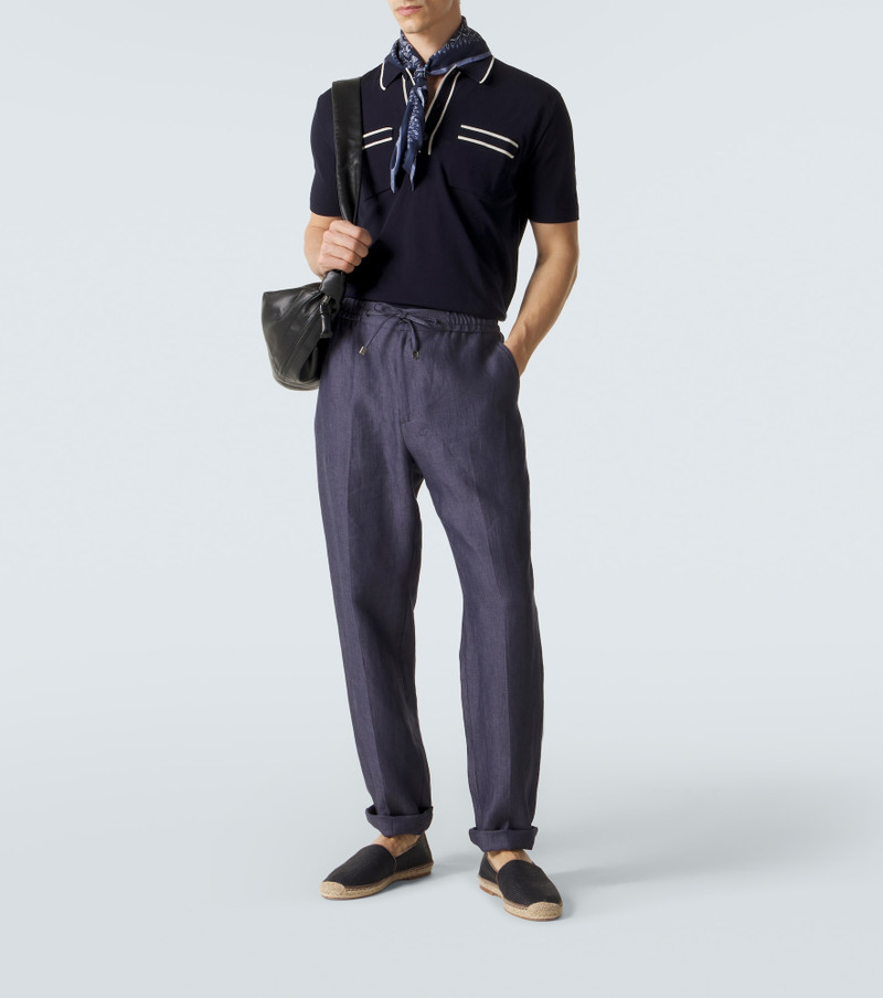 ORLEBAR BROWN Keeling cotton and silk polo shirt outlook