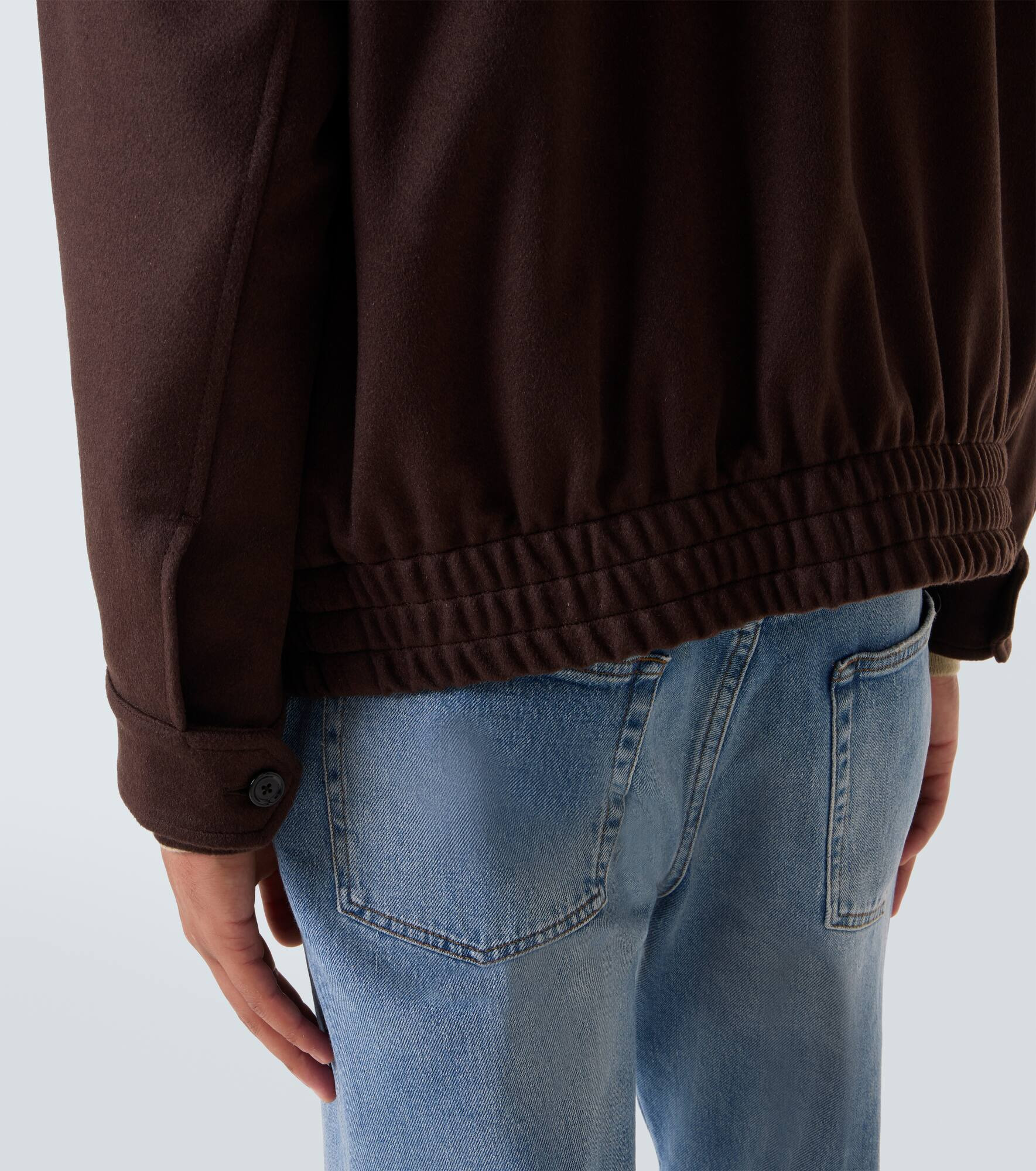 Cashmere and wool blouson - 6