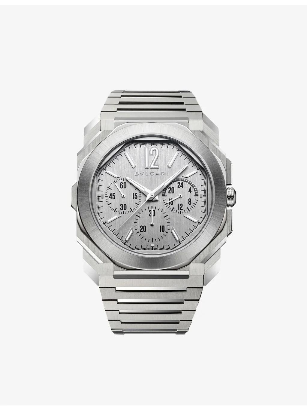 Octo Finissimo chronograph GMT stainless-steel watch - 1