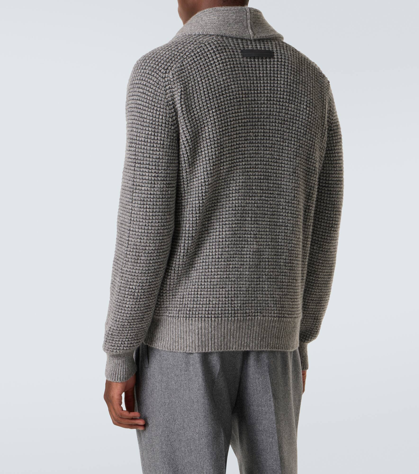 Waffle-knit cashmere and mohair cardigan - 4