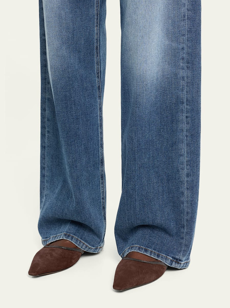 Brunello Cucinelli Suede Monili Ballerina Mules outlook