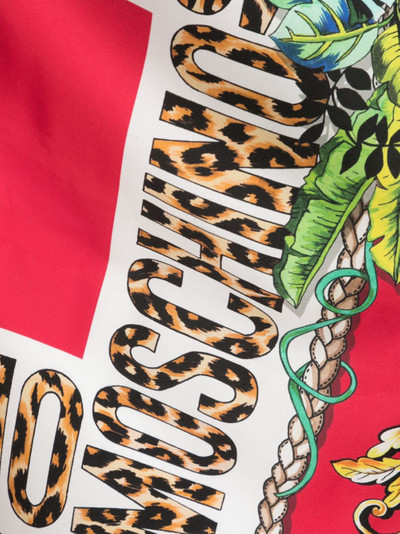 Moschino graphic-print silk scarf outlook