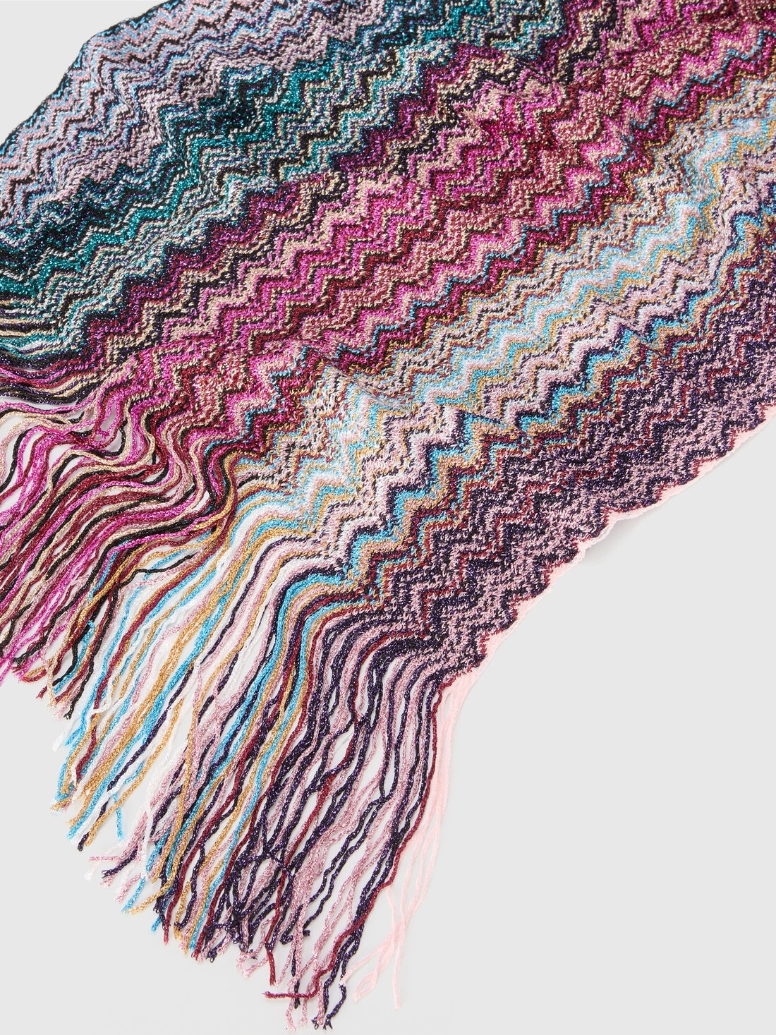 Viscose-blend scarf with fringes - 2