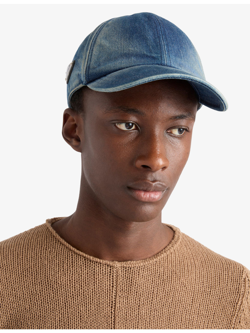 Triangle-Logo Denim Baseball Cap - 2