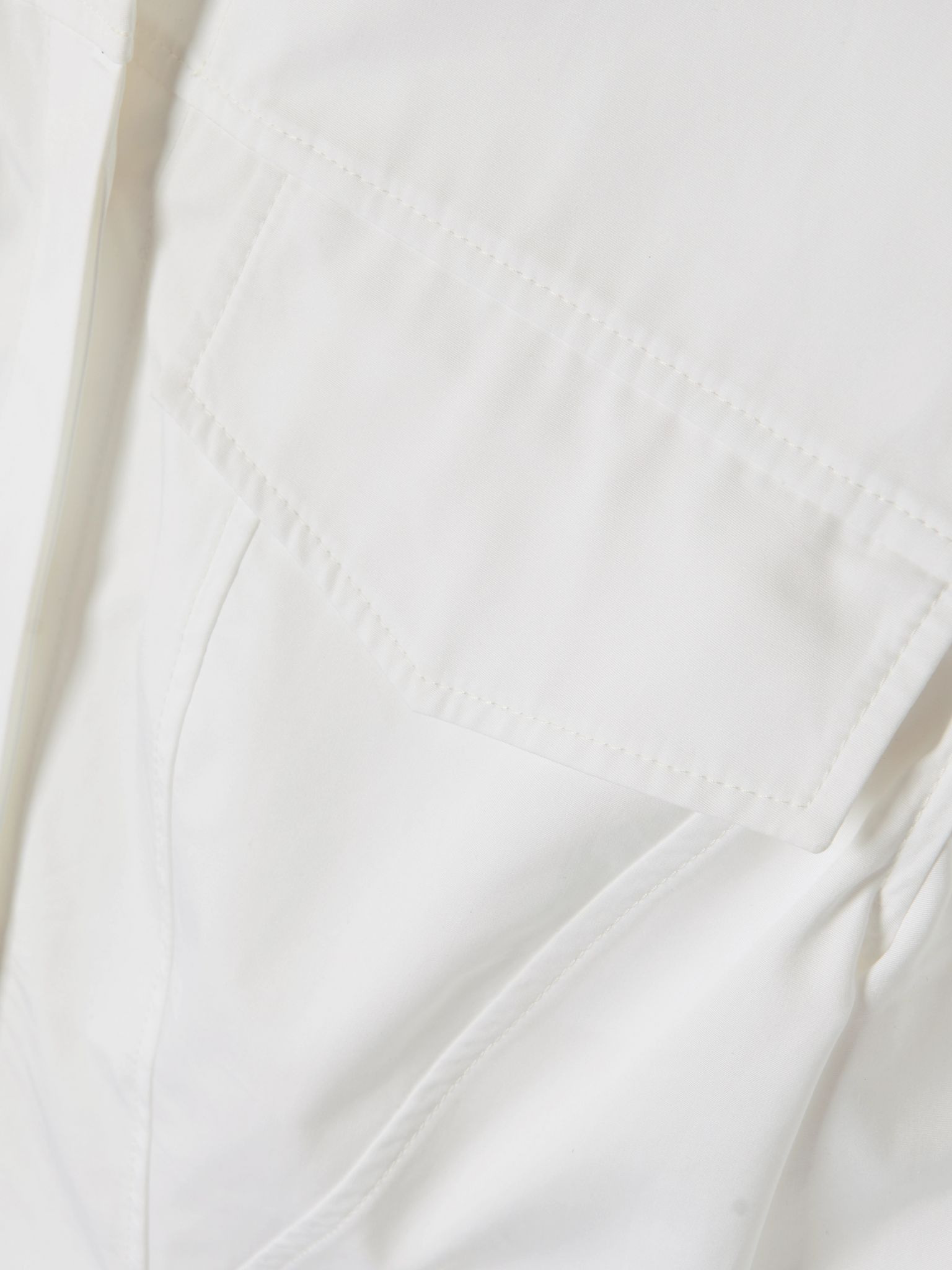 Paneled cotton-poplin peplum shirt White - 4