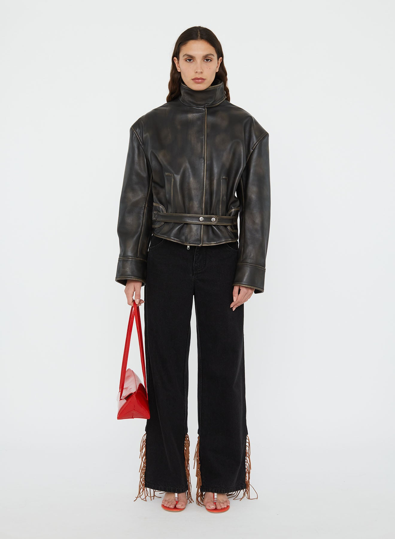 Burnished Eddie Leather Jacket - 3