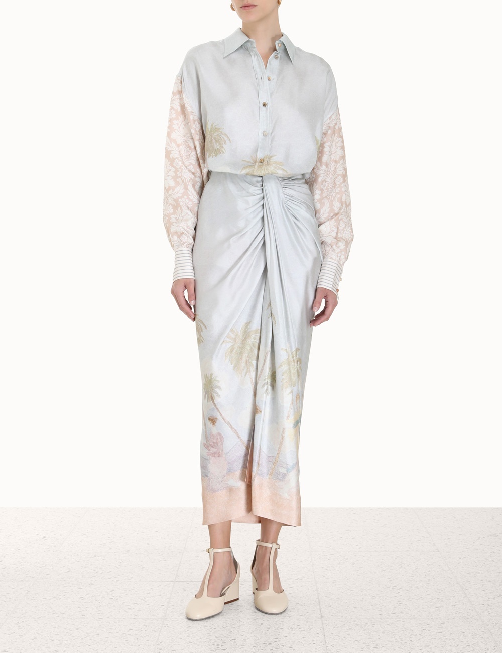 SENSORY DRAPE MIDI SKIRT - 2