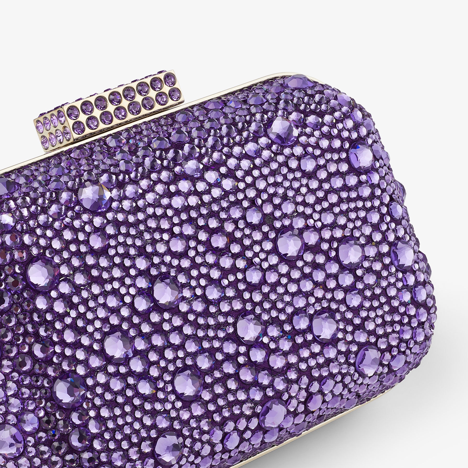 Micro Cloud
Cassis Satin Mini Bag with Hotfix Crystals - 5