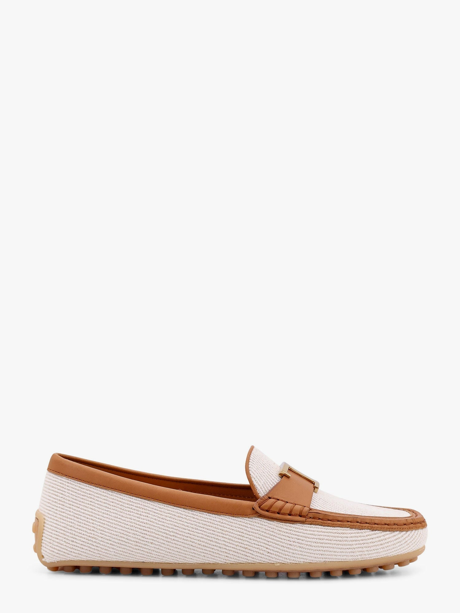 Tod'S Canvas Loafer With T Timeless Detail - 1