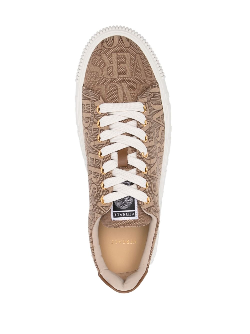 Greca logo-jacquard sneakers - 4