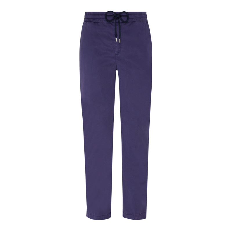 Men Tencel Cotton Elastic Waist Pants 1