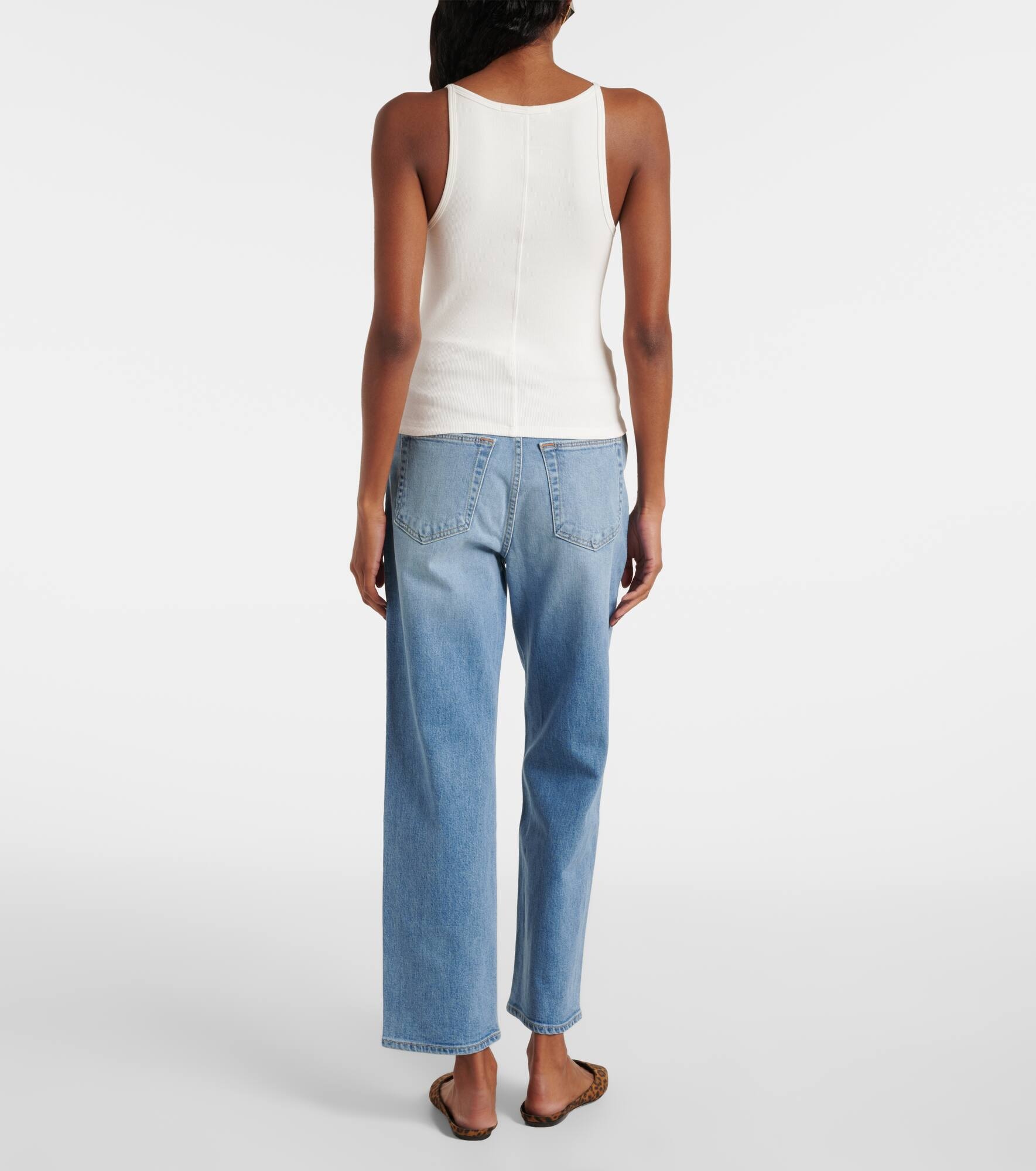 Ribbed-knit cotton tank top - 3