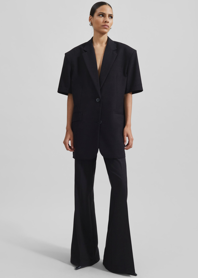 Maisie Short Sleeve Blazer - Black 12