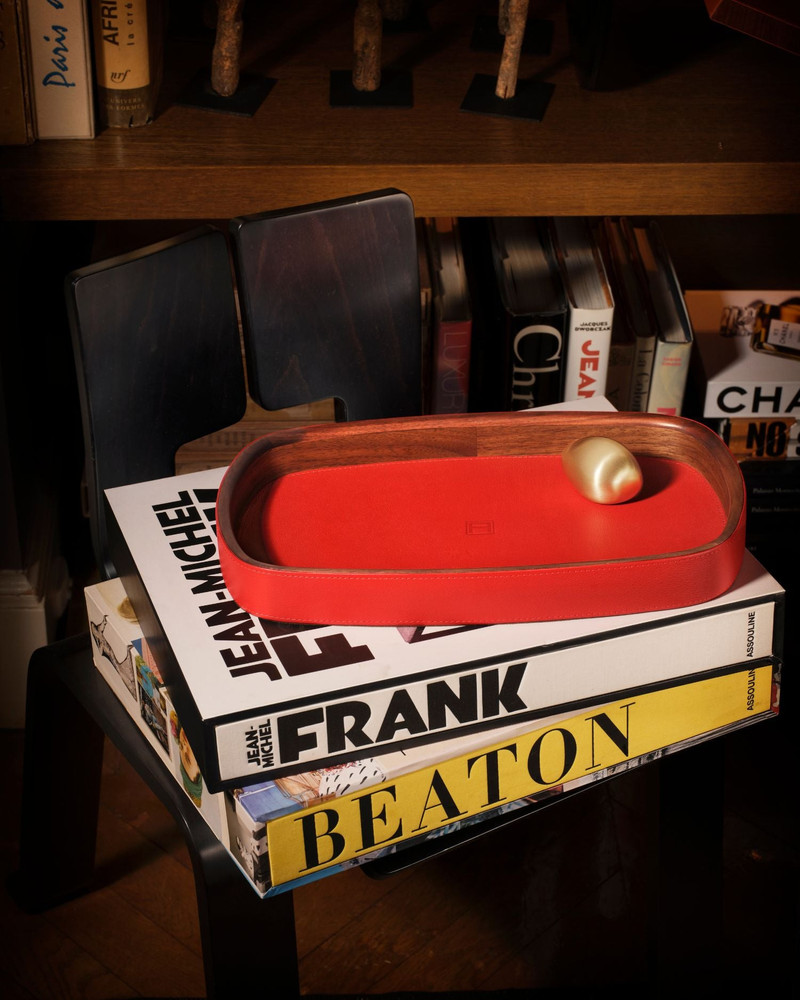 ASSOULINE Pebble Accessory Tray - Red outlook