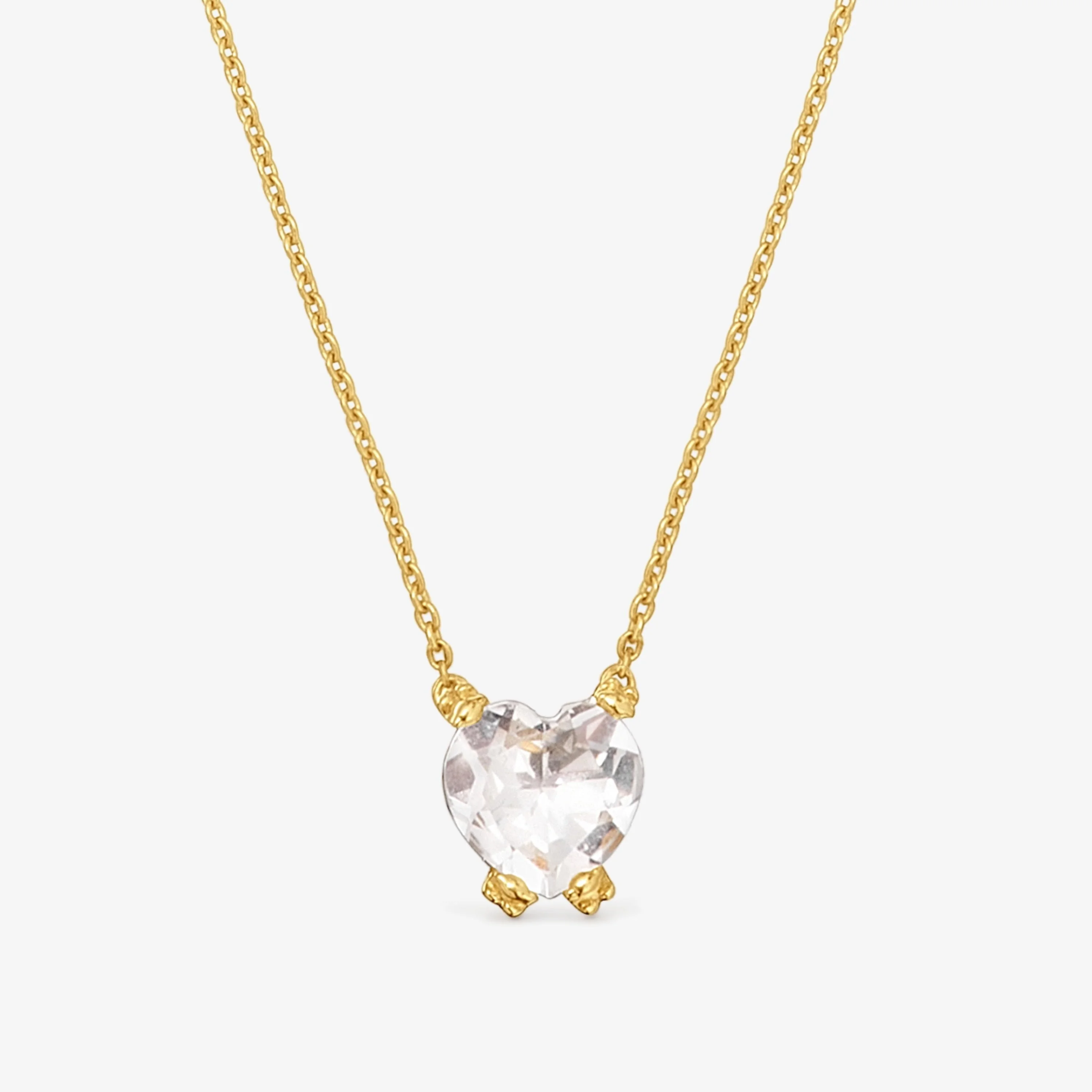 Short 18K solid gold and rock crystal quartz Necklace Color Pills - 1