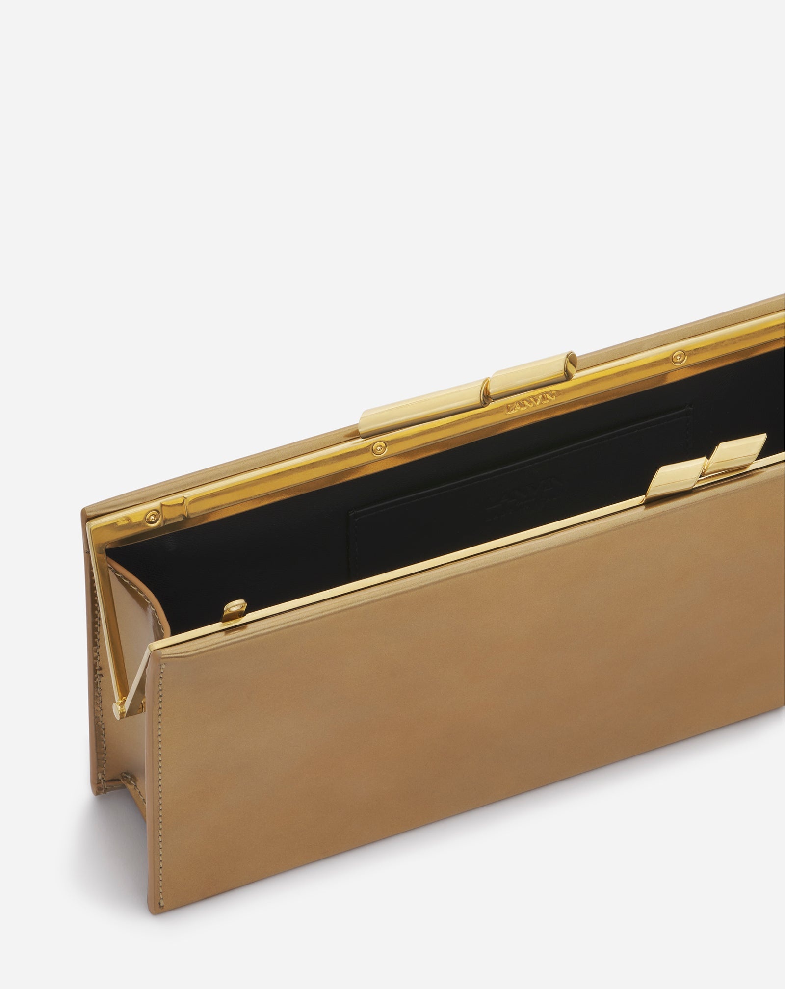 SEQUENCE BY LANVIN METALLIC LEATHER CLUTCH BAG - 4