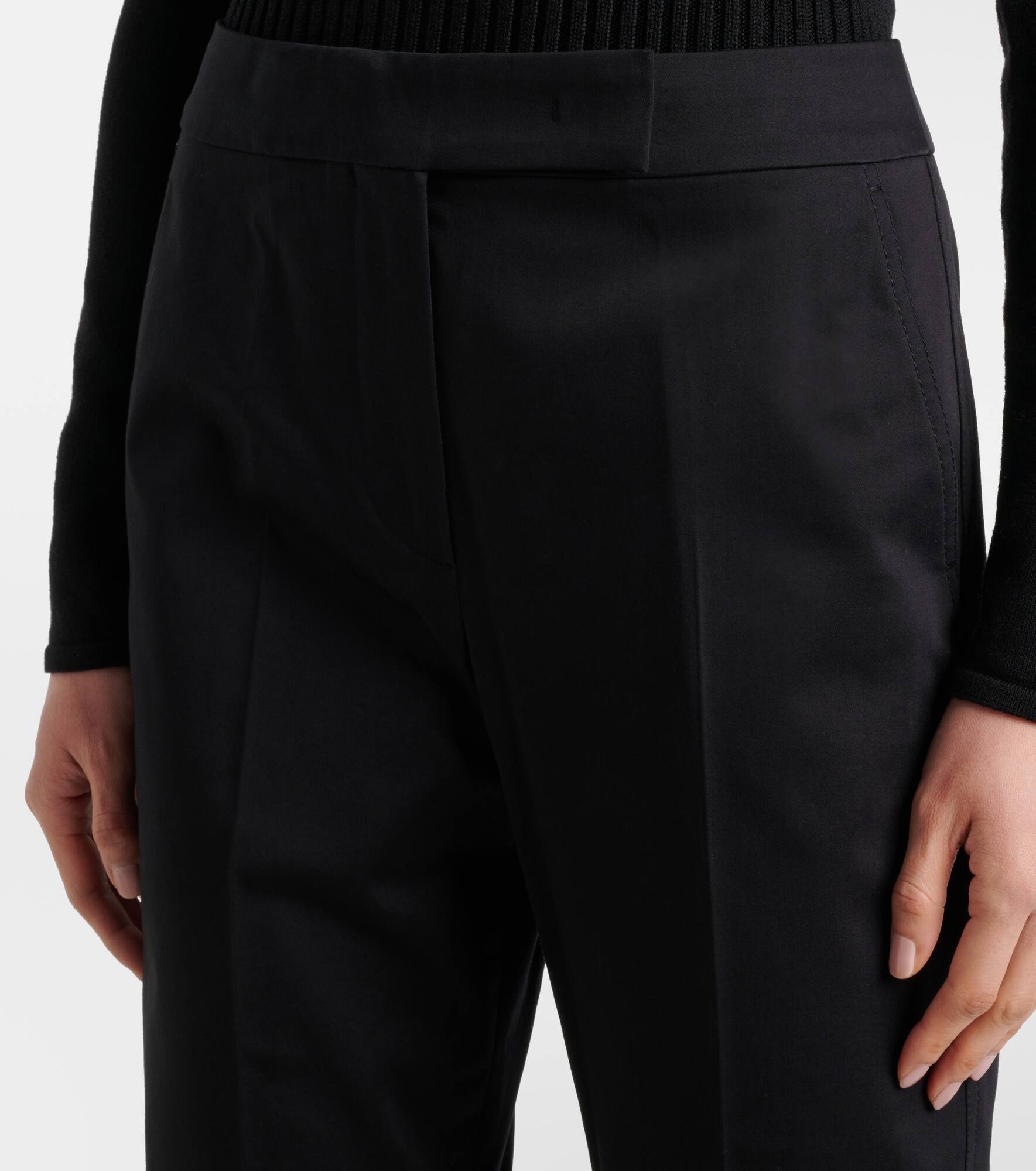 Okra mid-rise cotton flared pants - 4