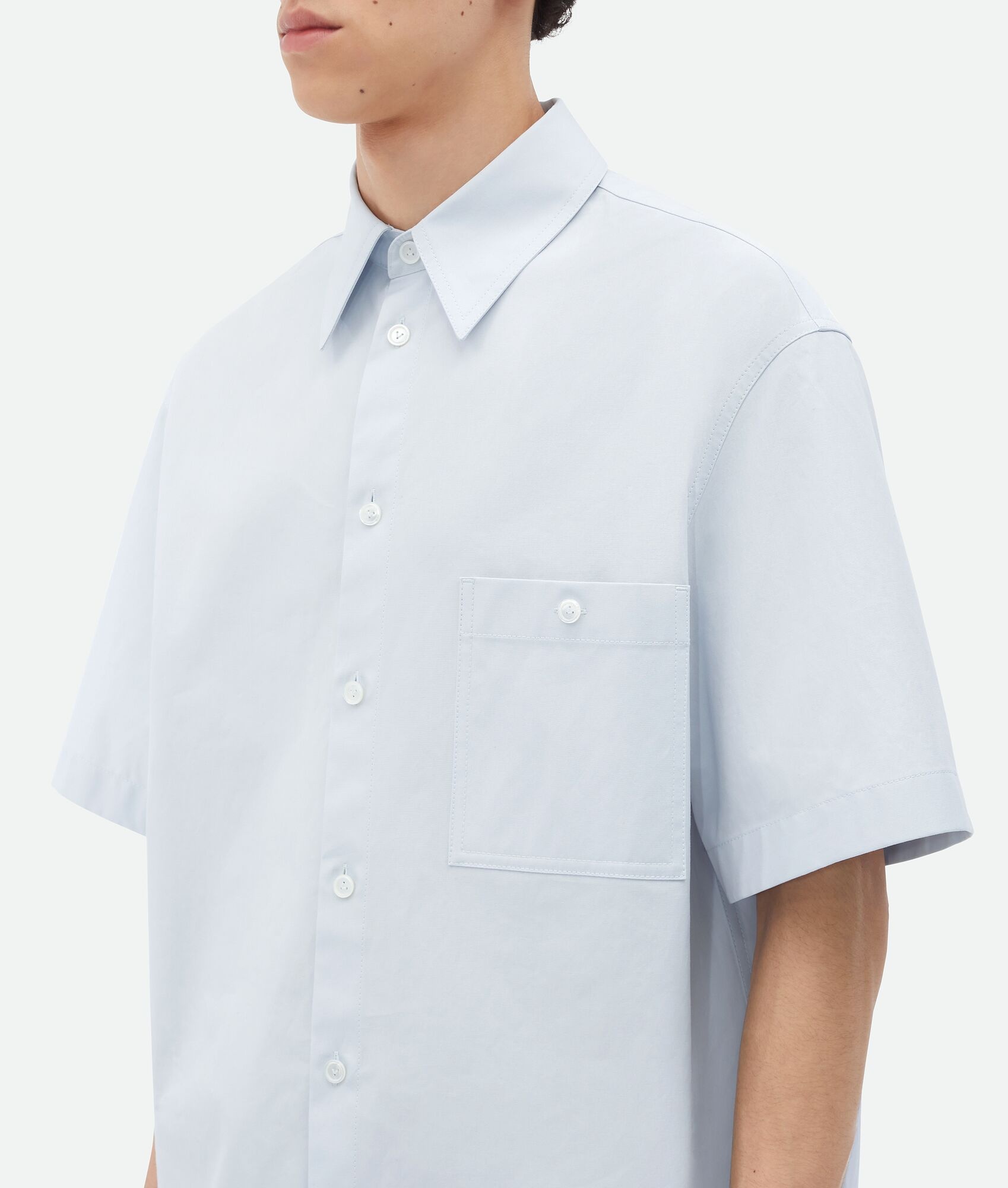 Short-Sleeved Cotton Canvas Shirt - 4