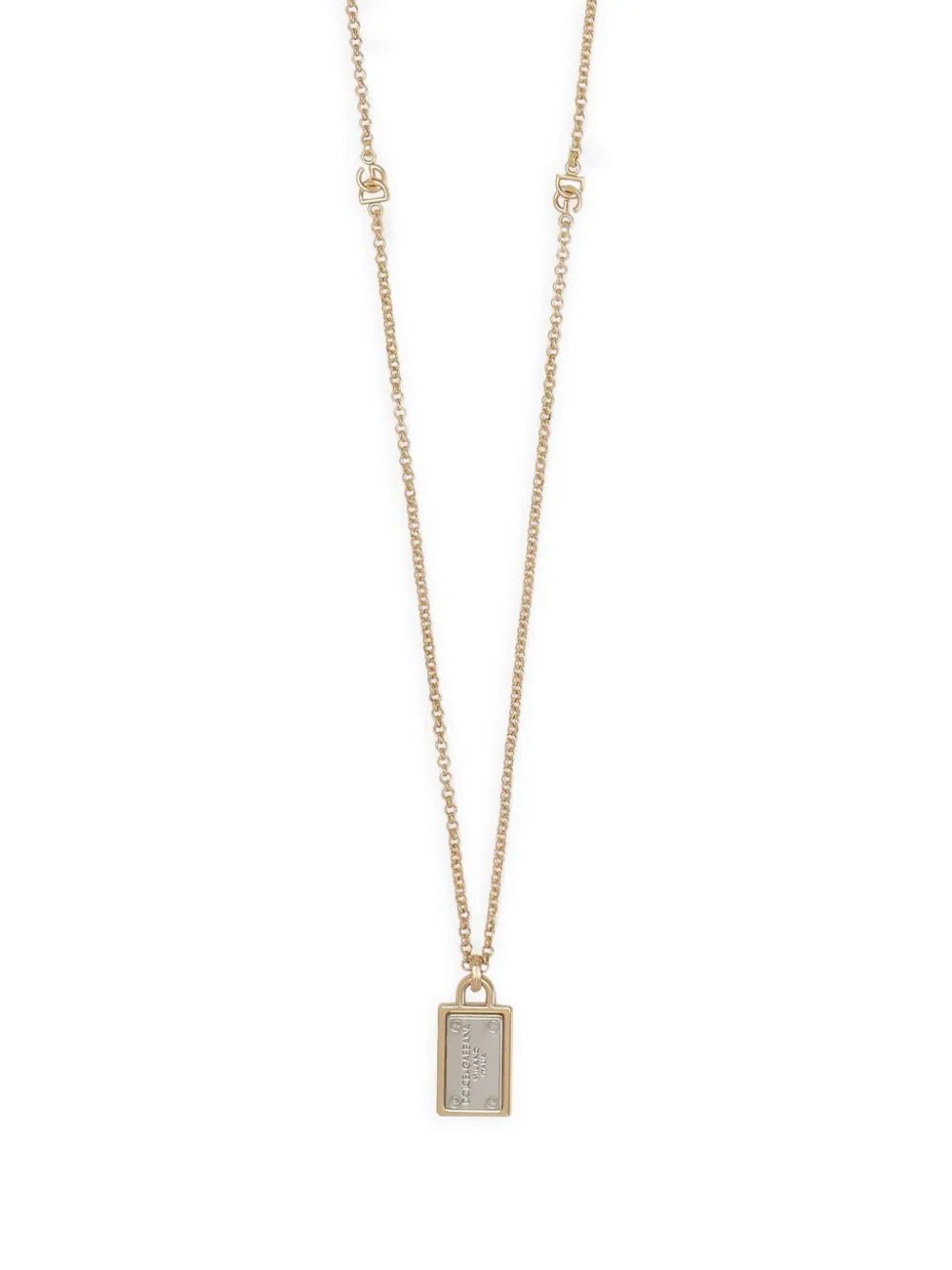 LOGO-ENGRAVED MIXED-METAL NECKLACE - 2