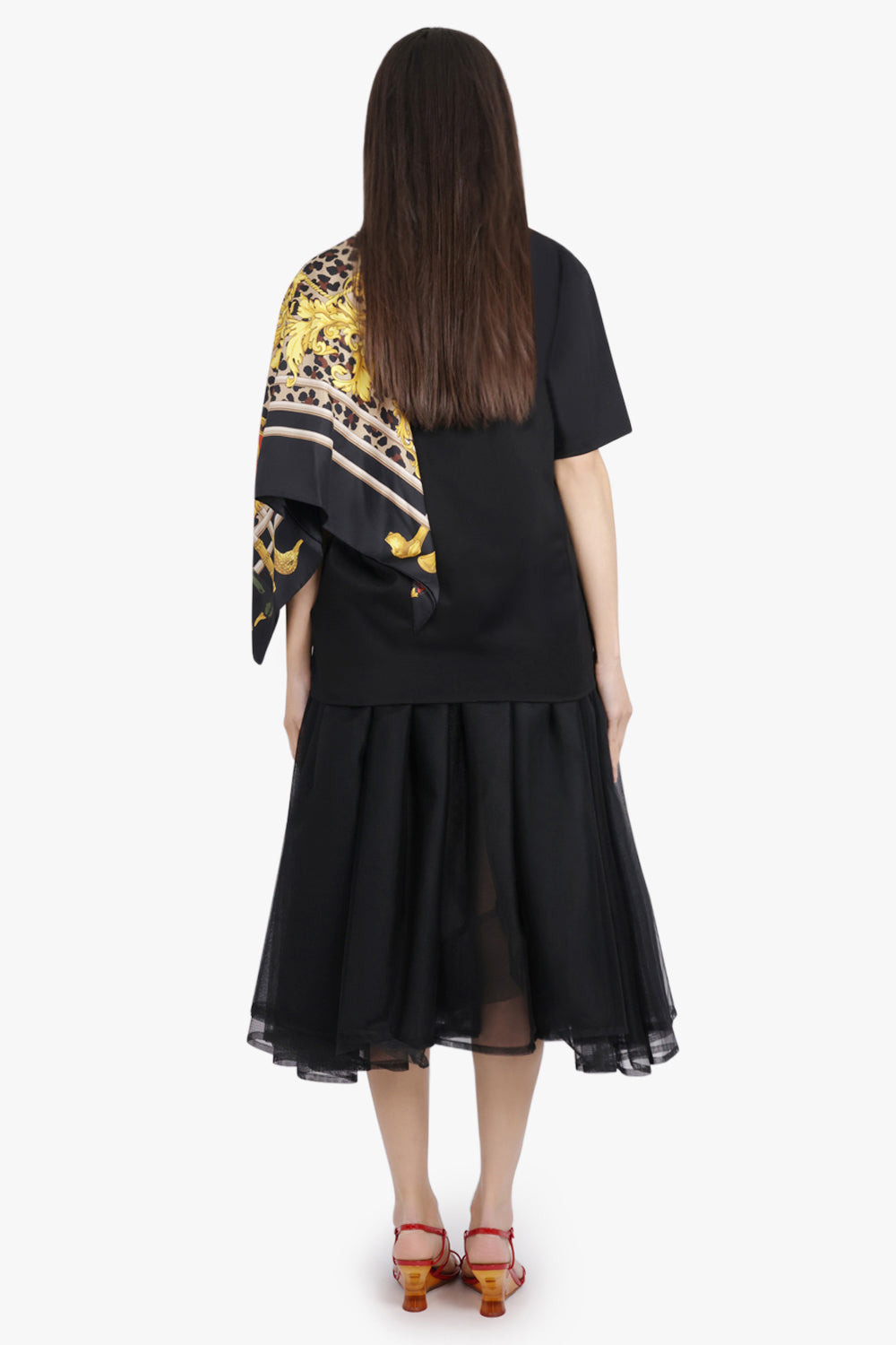 BLACK SABBATH X VERSACE SCARF PANEL S/S T-SHIRT | BLACK/MULTI - 5