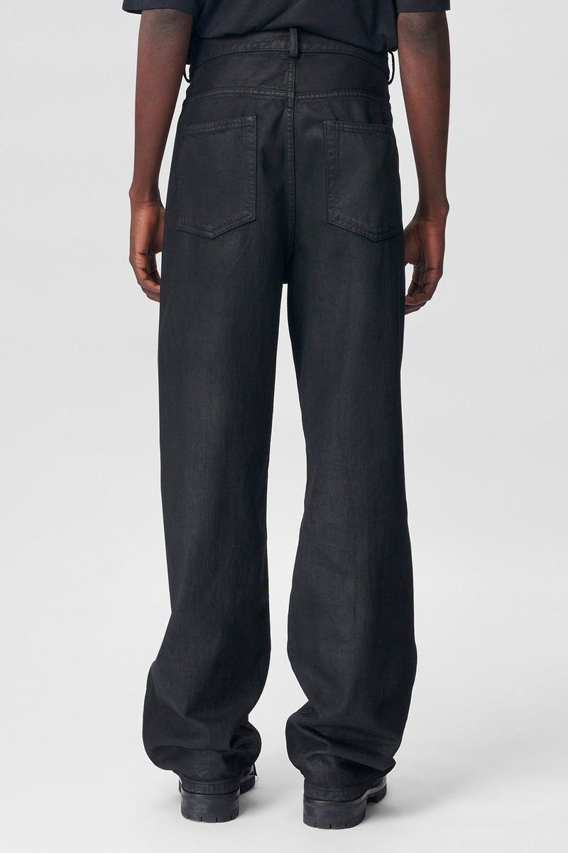 Ronald 5 Pockets Comfort Trousers Waxed Denim - 3